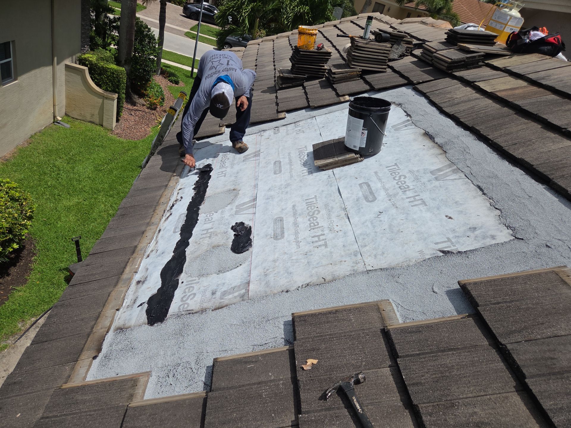 Concrete Tile Roof Repair and Underlayment Replacement in Wellington by Aastro Roofing