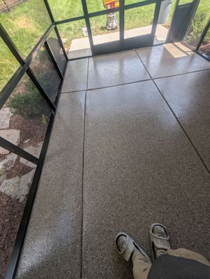 Patio Floor Coating using Creekbed