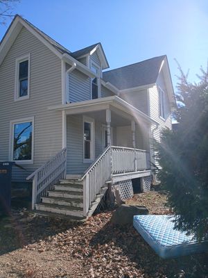 seamless aluminum gutter install in Harvard, IL (After)