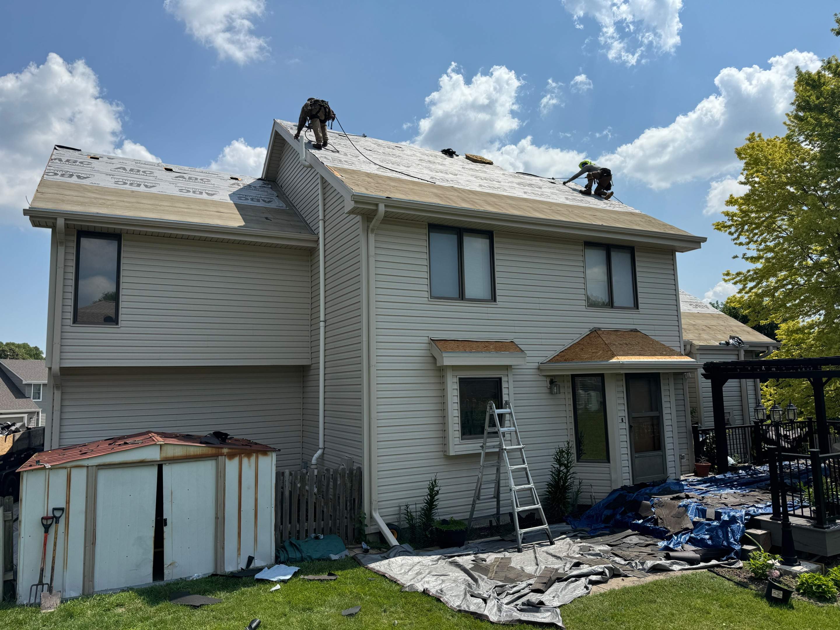 Residential Roofing Installation using IKO Nordic Glacier Impact Resistant Class 4 by Lightning Exteriors