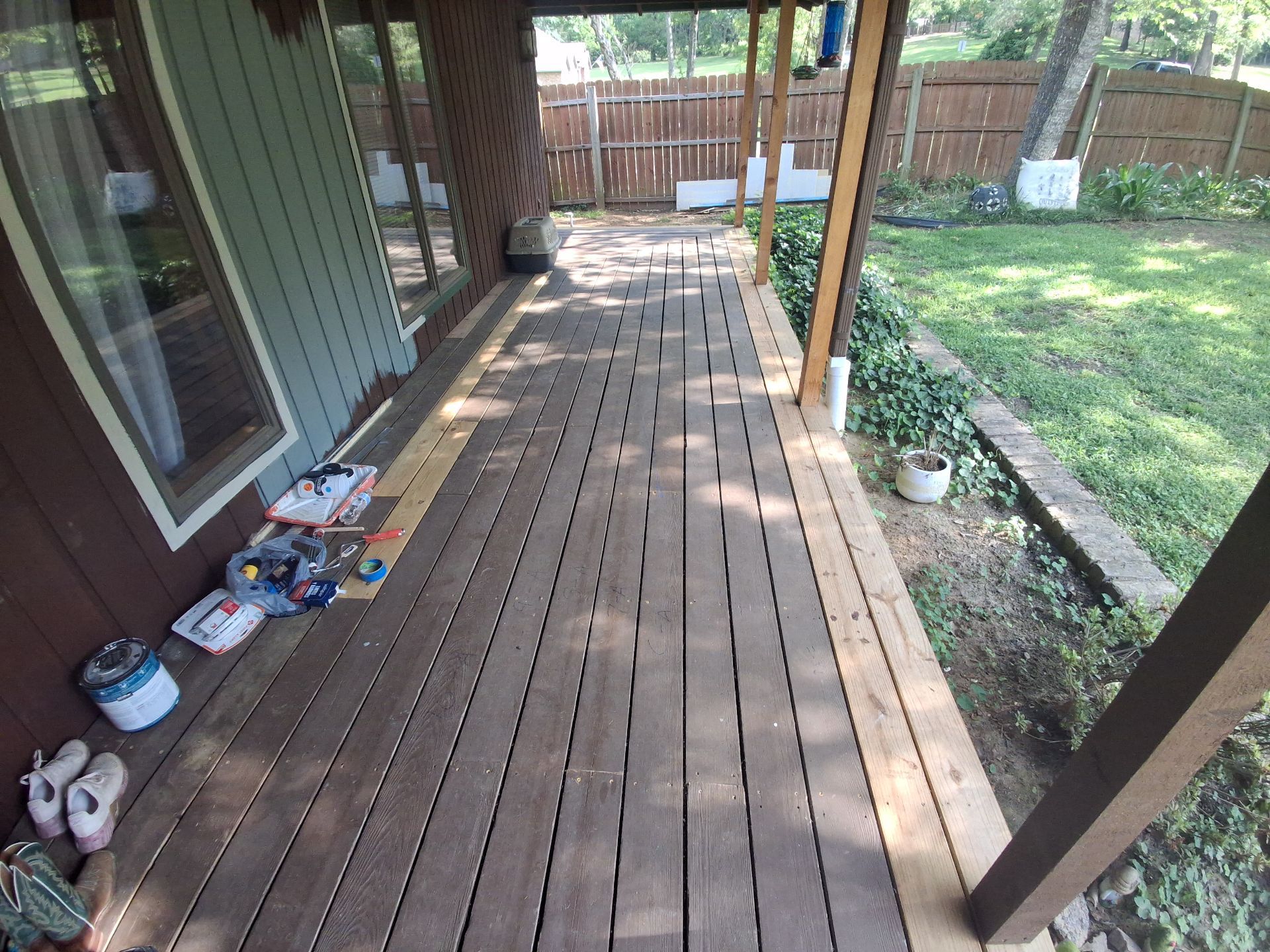 Careful Stain Work & Fresh Color on Unique Property Tyler, TX by Quality Coats Painting