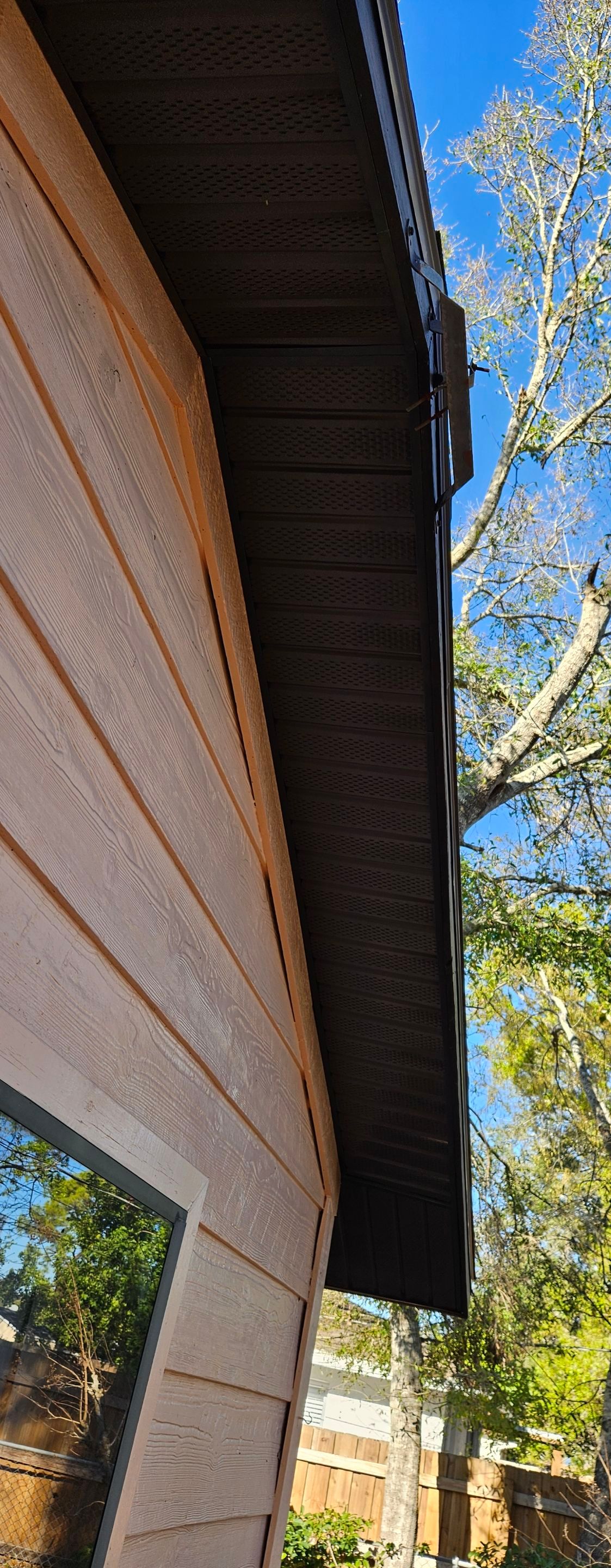Musket Brown Soffit Installation in Sarasota FL by Gutter Professors