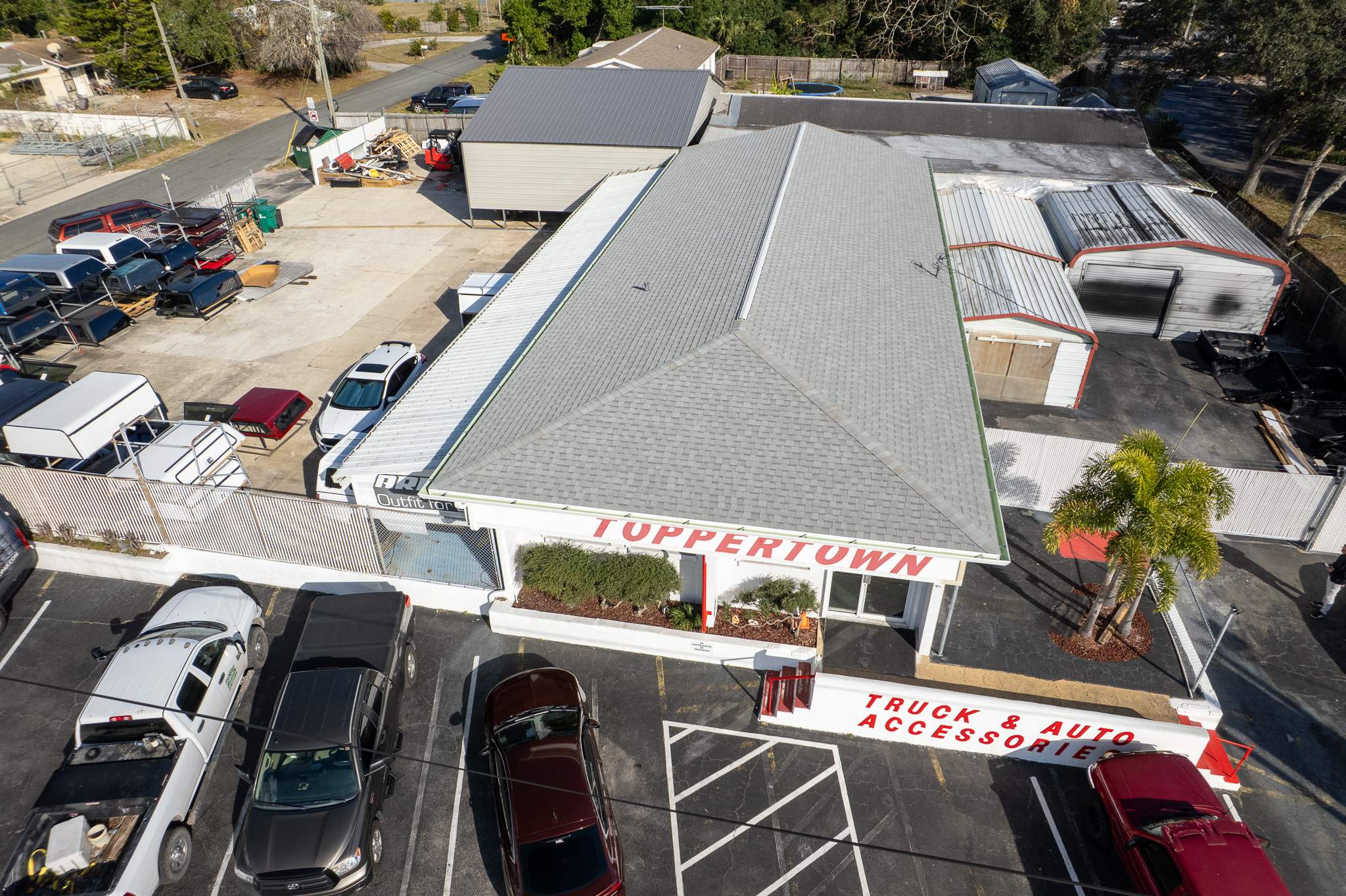 Commercial Roof Replacement and Structural Framing in Cocoa, Florida for TopperTown by Wiedmann Construction & Roofing