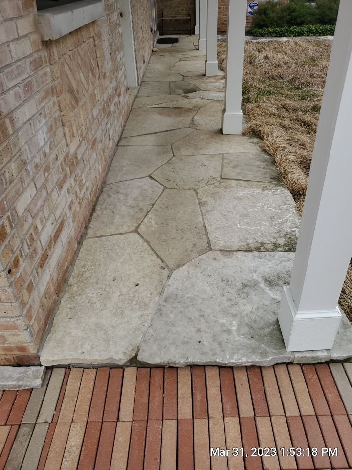 Evanston, IL stone patio cleaning by Northern Power Washing LLC.