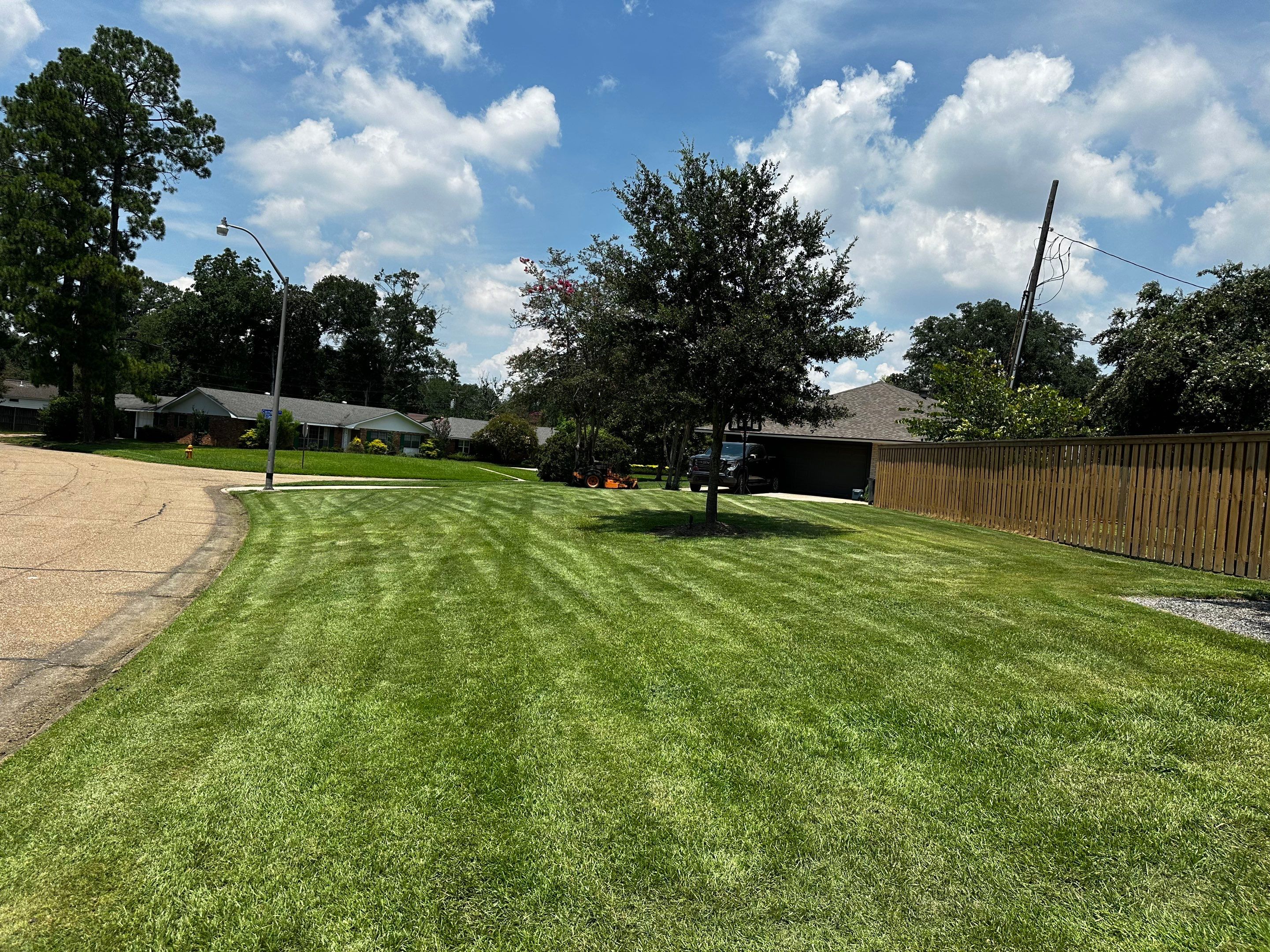 RESIDENTIAL LAWN MAINTENANCE: *OPTIONAL* VAC & BAG GRASS CLIPPINGS AND DEBRIS WITH SCAG GRASS CATCHERBAGGING GRASS CLIPPINGS AND DEBRIS WITH SCAG GRASS CATCHER by CutScape, LLC.