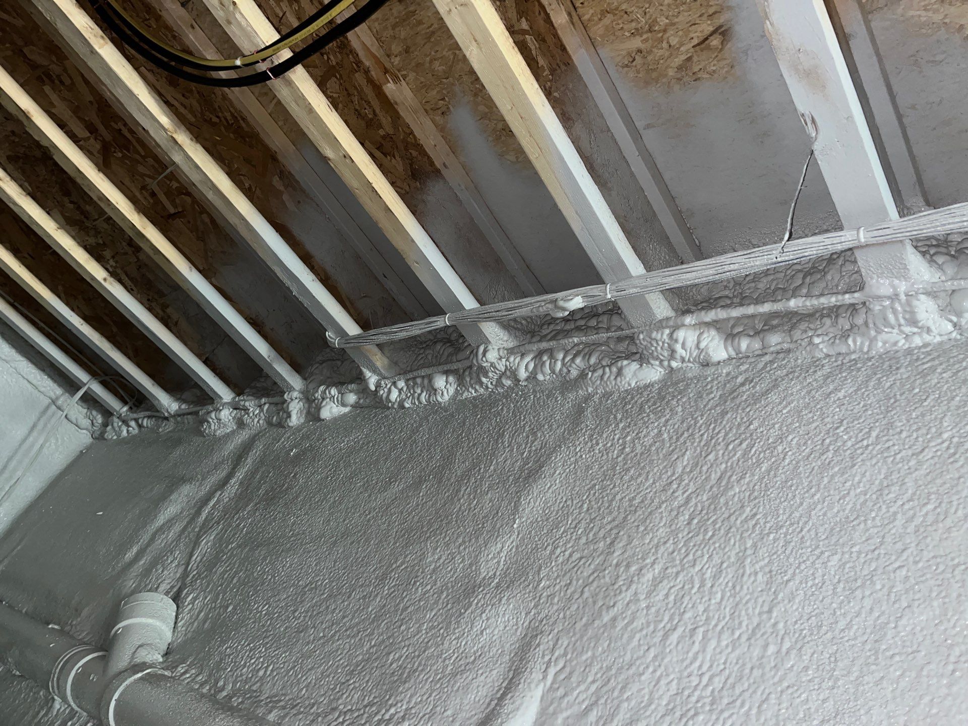 New Home Construction using open cell spray foam by NYS Foam & Energy