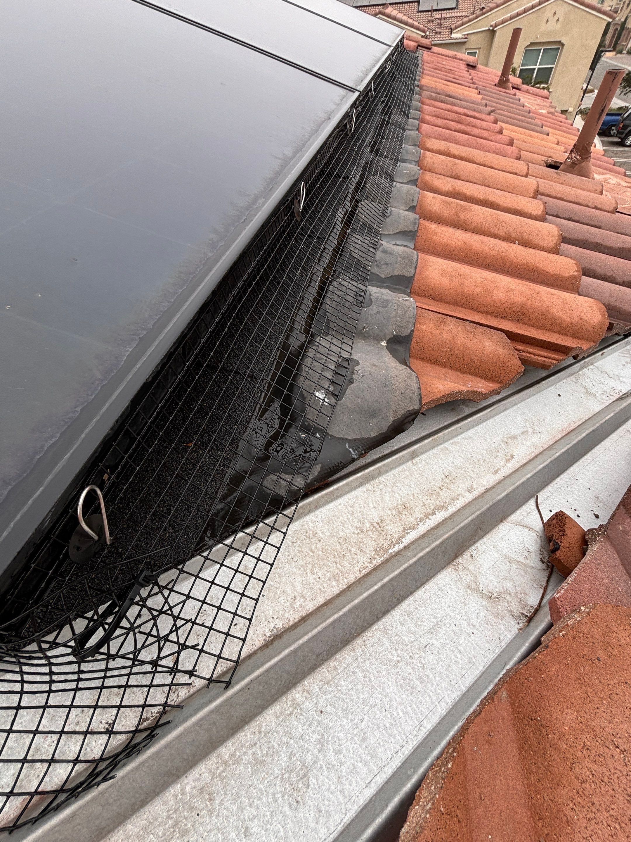 Solar Panel Bird Proofing in Fontana Ca by Palm Coast Solar Cleaning
