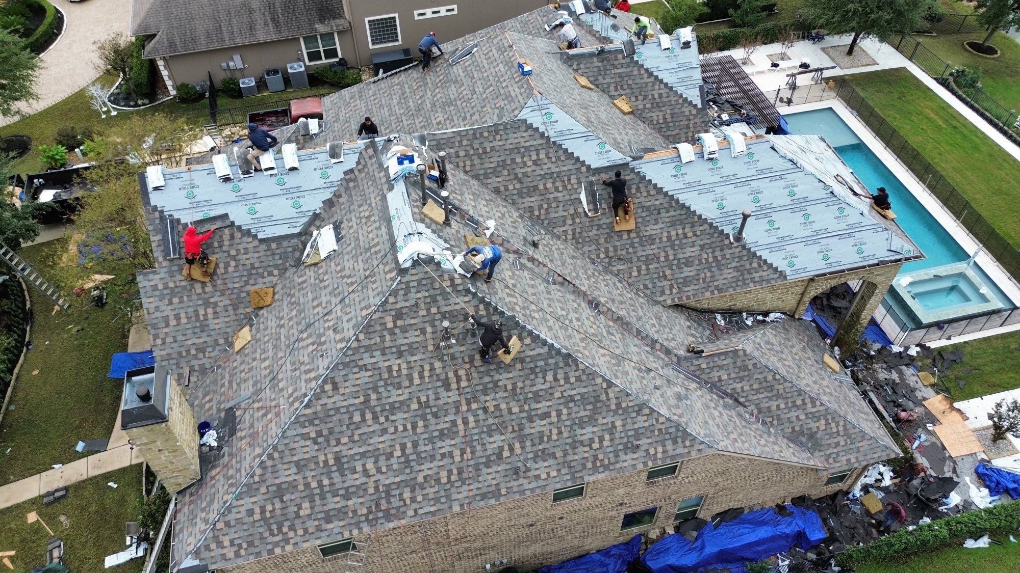 9,000 SQFT Roof Replacement completed in 1 day!  by Core Four Roofing