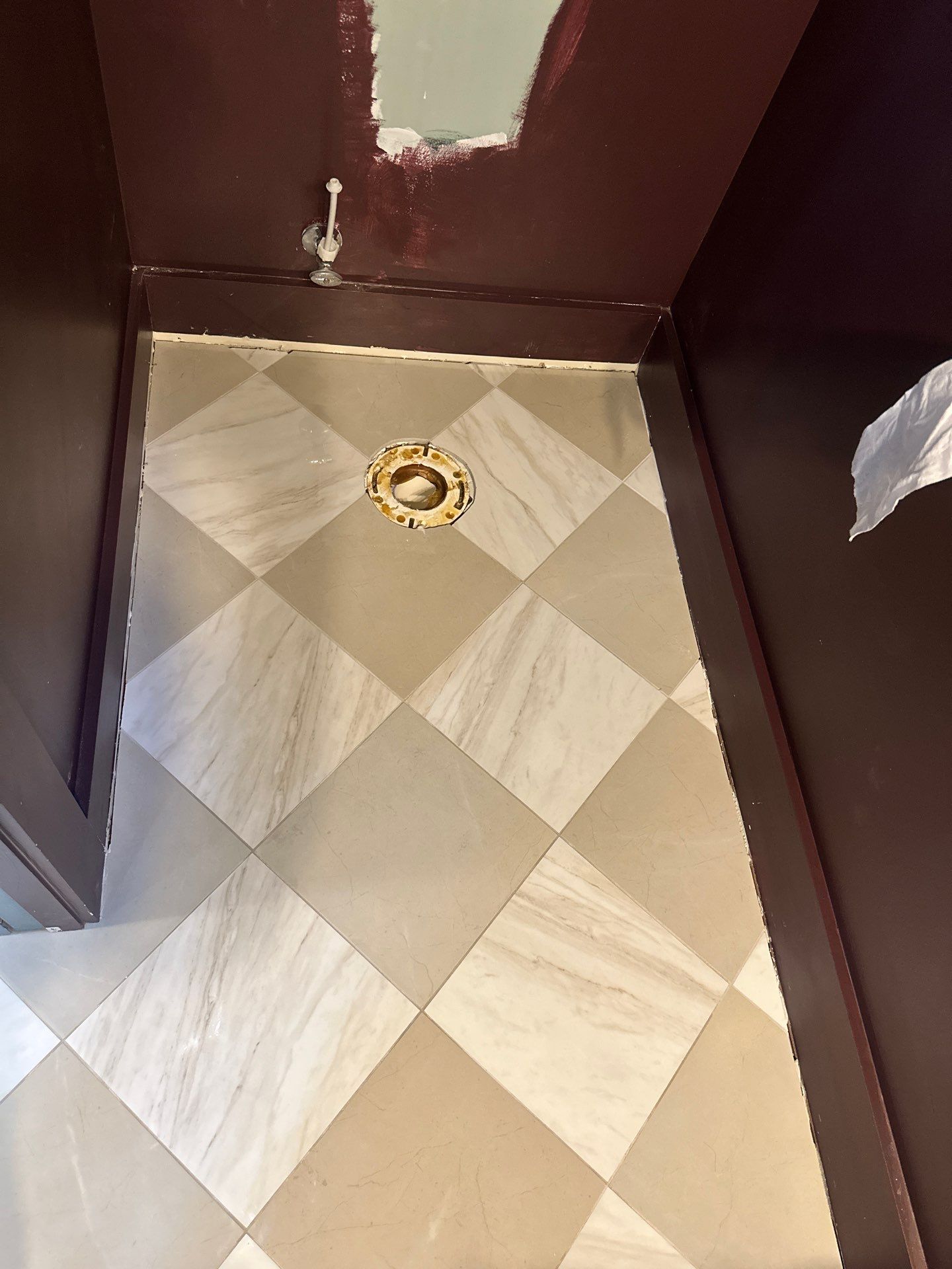 White Oak Hardwood and Checkerboard Tile Installation by Footprints Floors of Nashville