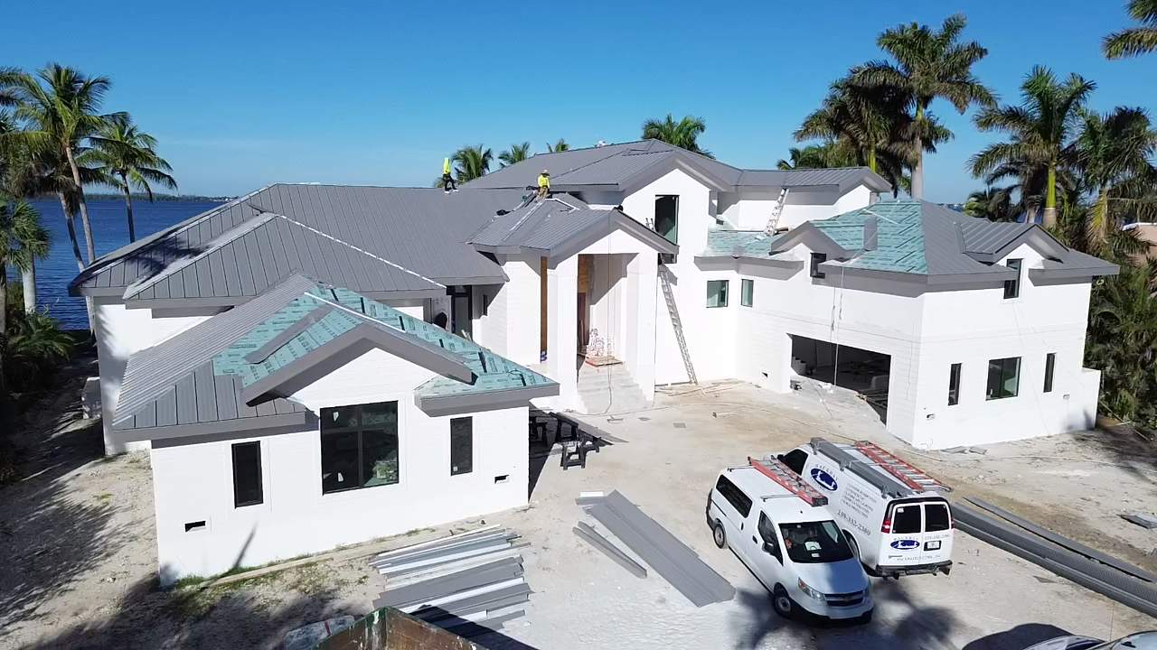 Residential New Construction Metal Installation in Fort Myers by International Roofing