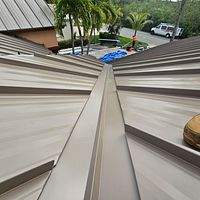 24ga 1.5" Mechanical Seam Buckskin  by Total Roofing System The Metal Roof Experts