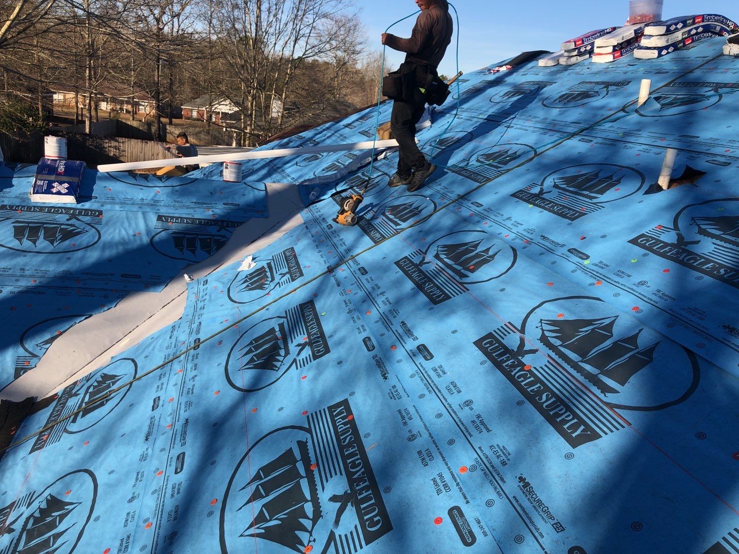 Residential Roofing Installation using Roof Replacement by American Roofing & Construction LLC