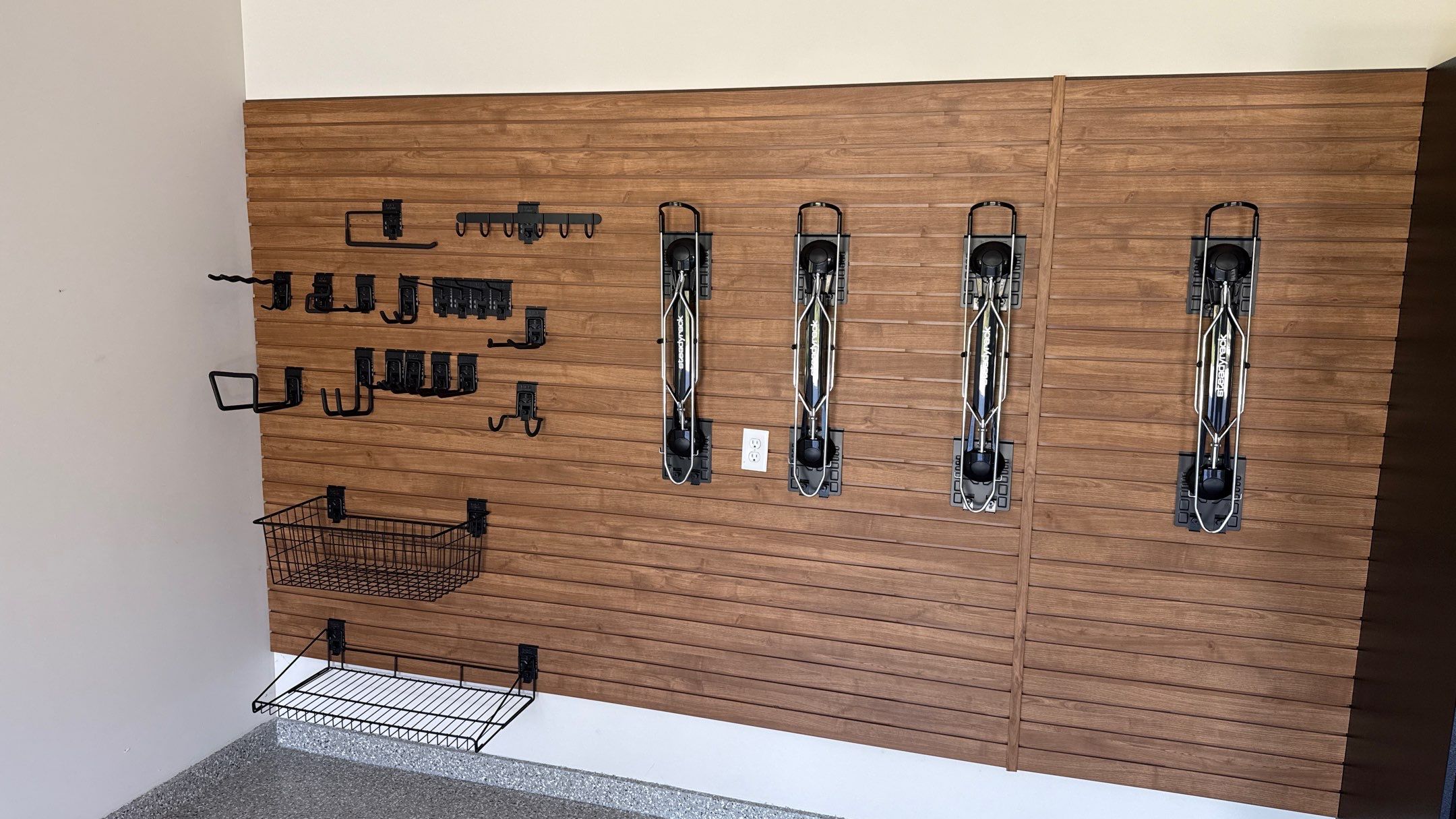 Check Out this beautiful Storage Addition With Western Cedar Slatwall  by Banner Garage