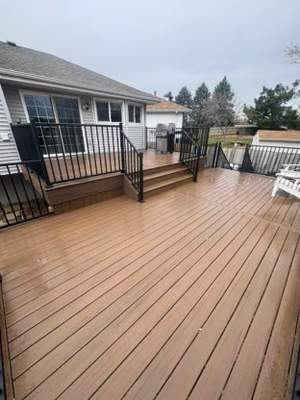 Two tiered composite deck