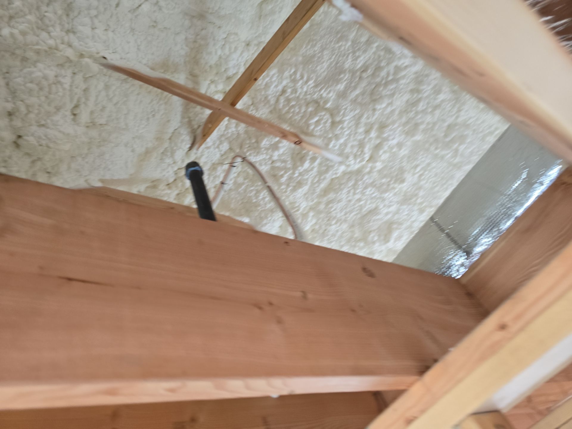 New Home Construction using open cell spray foam by NYS Foam & Energy