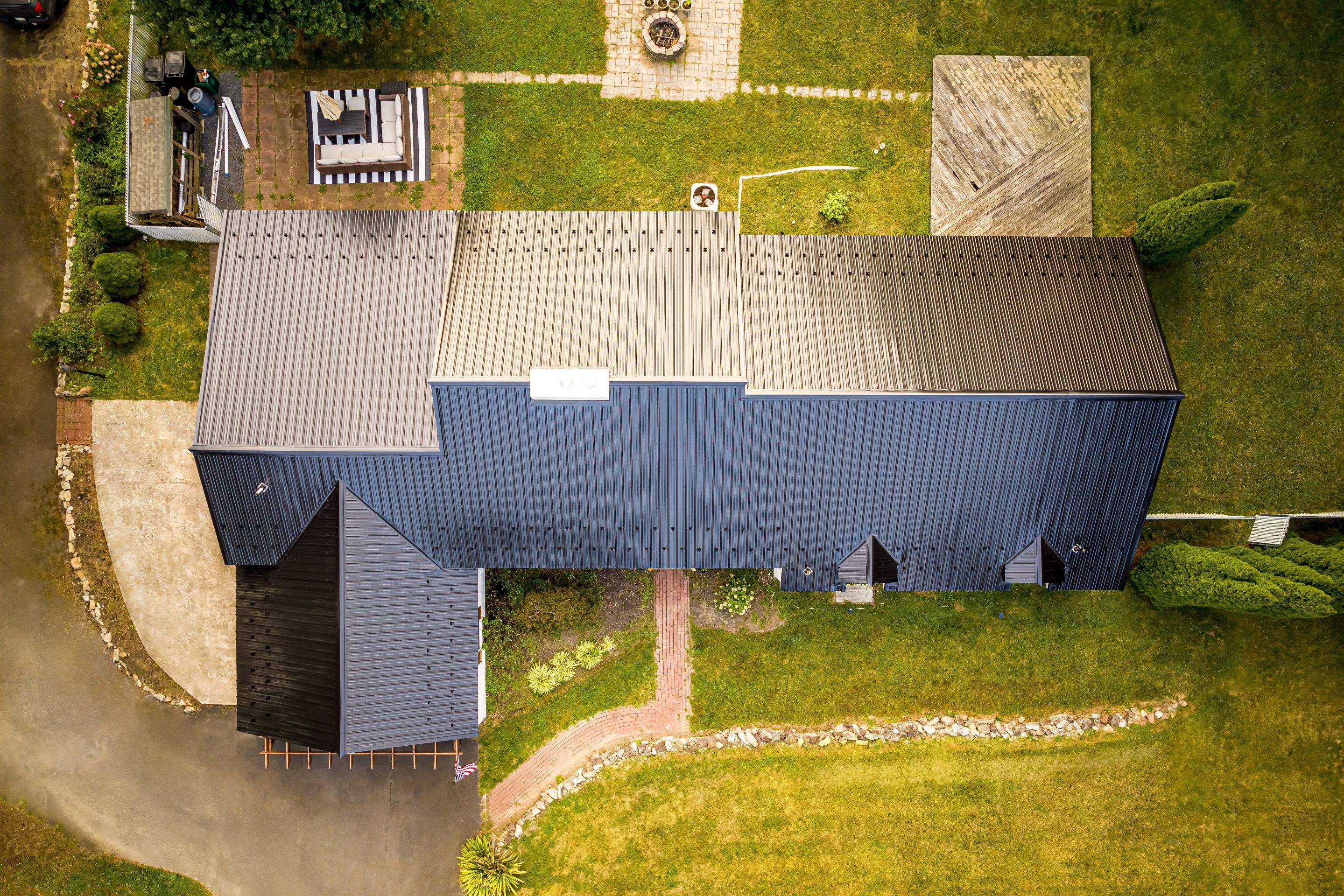 Metal Roof-black by Esh Builders