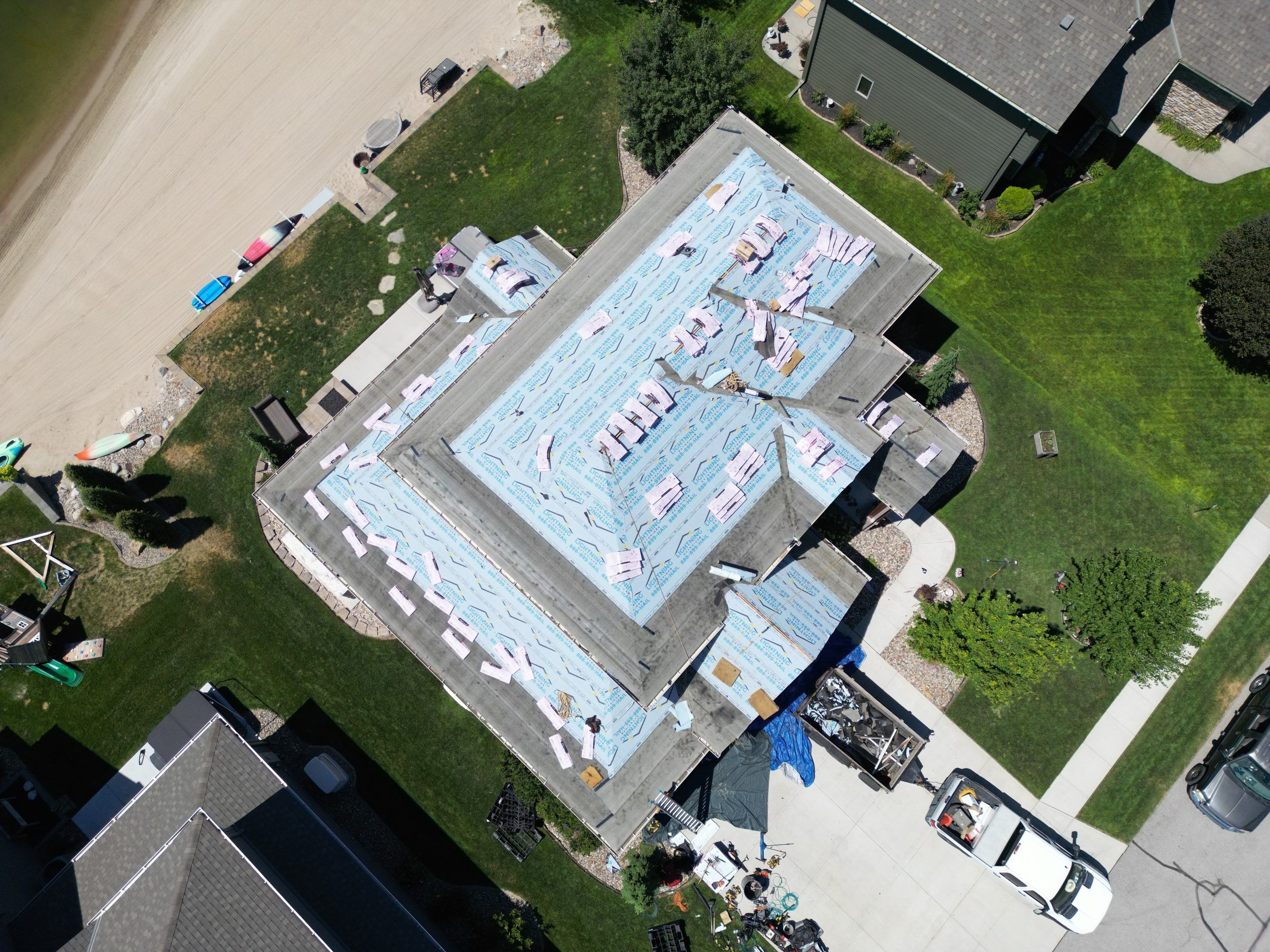 Residential Roofing Installation using Owens Corning Duration Summer Harvest by Lightning Exteriors