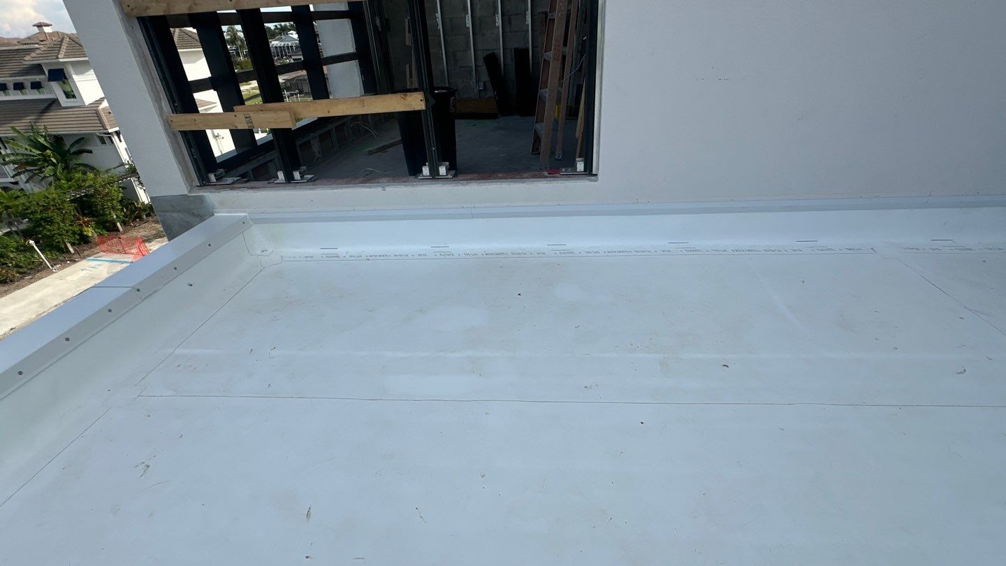 Residential Install of Flat TPO by International Roofing