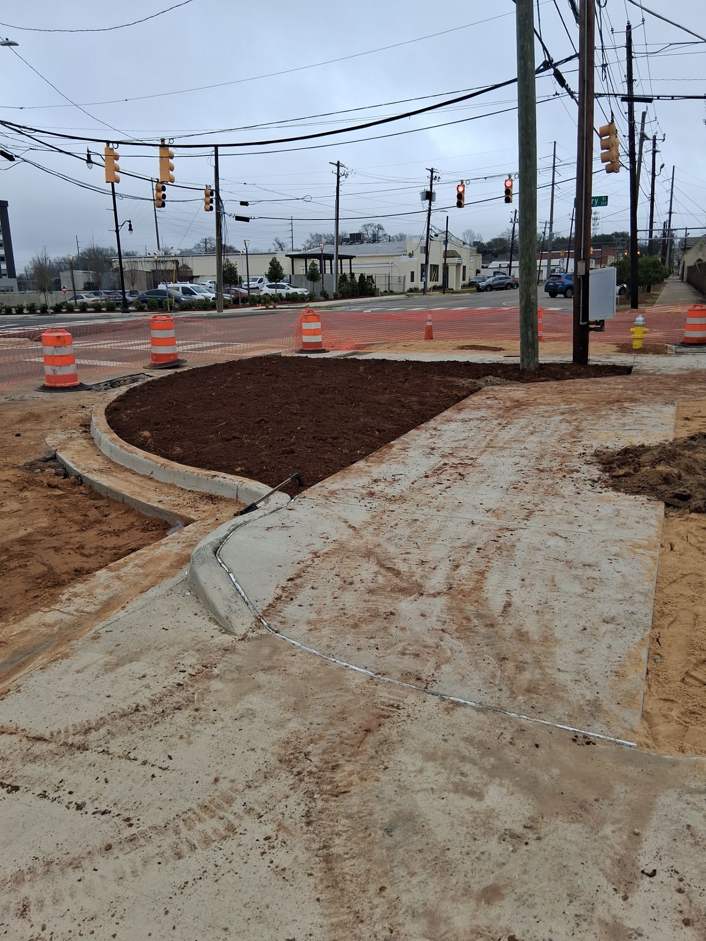Municipal Sidewalk Construction and Streetscape Landscaping in Downtown Montgomery by BTops Landscaping Inc.