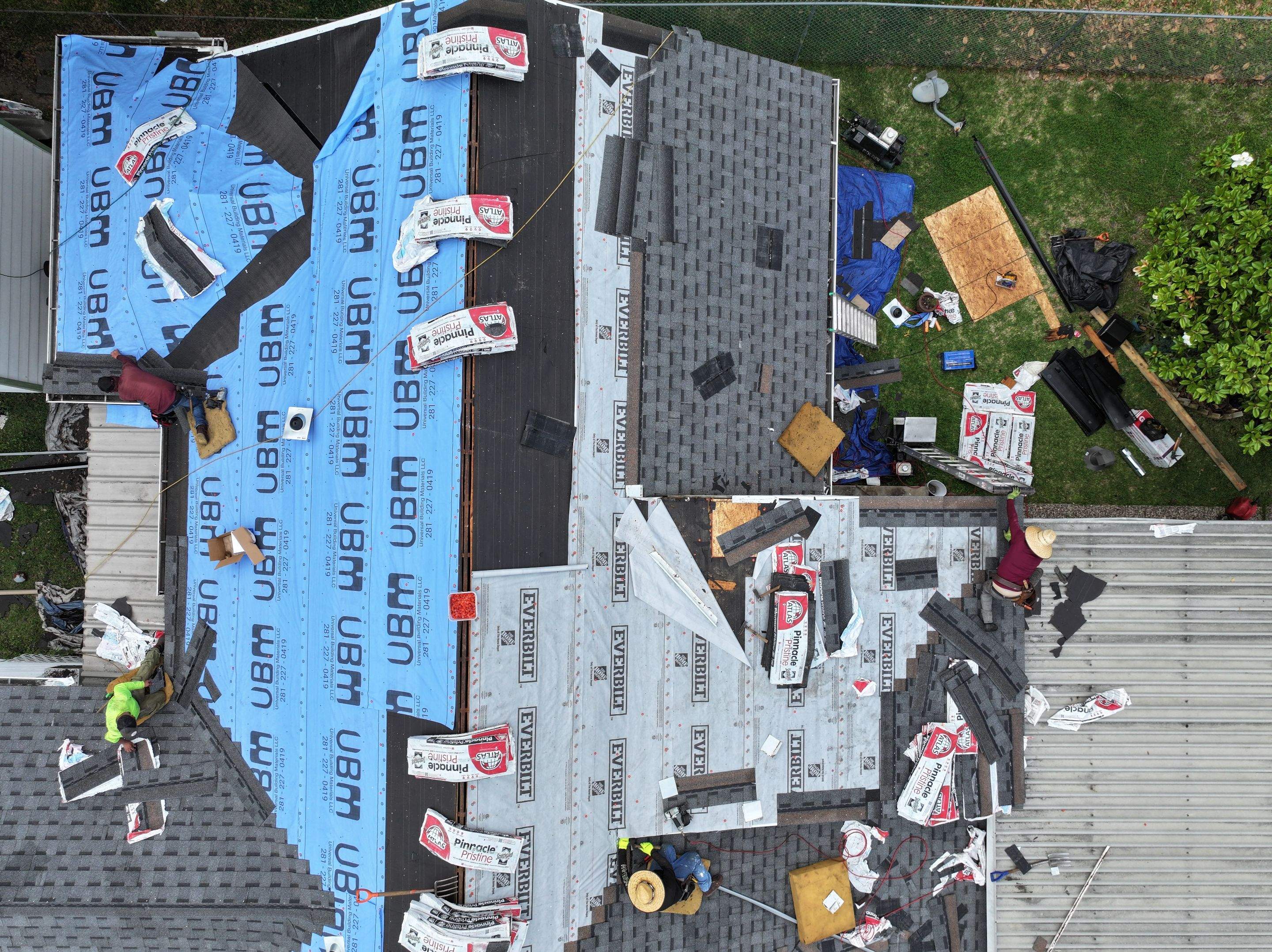 Aging Roof Renewed with Architectural Shingles — Houston, TX by PL Roofing & SB Roofing, LLC.