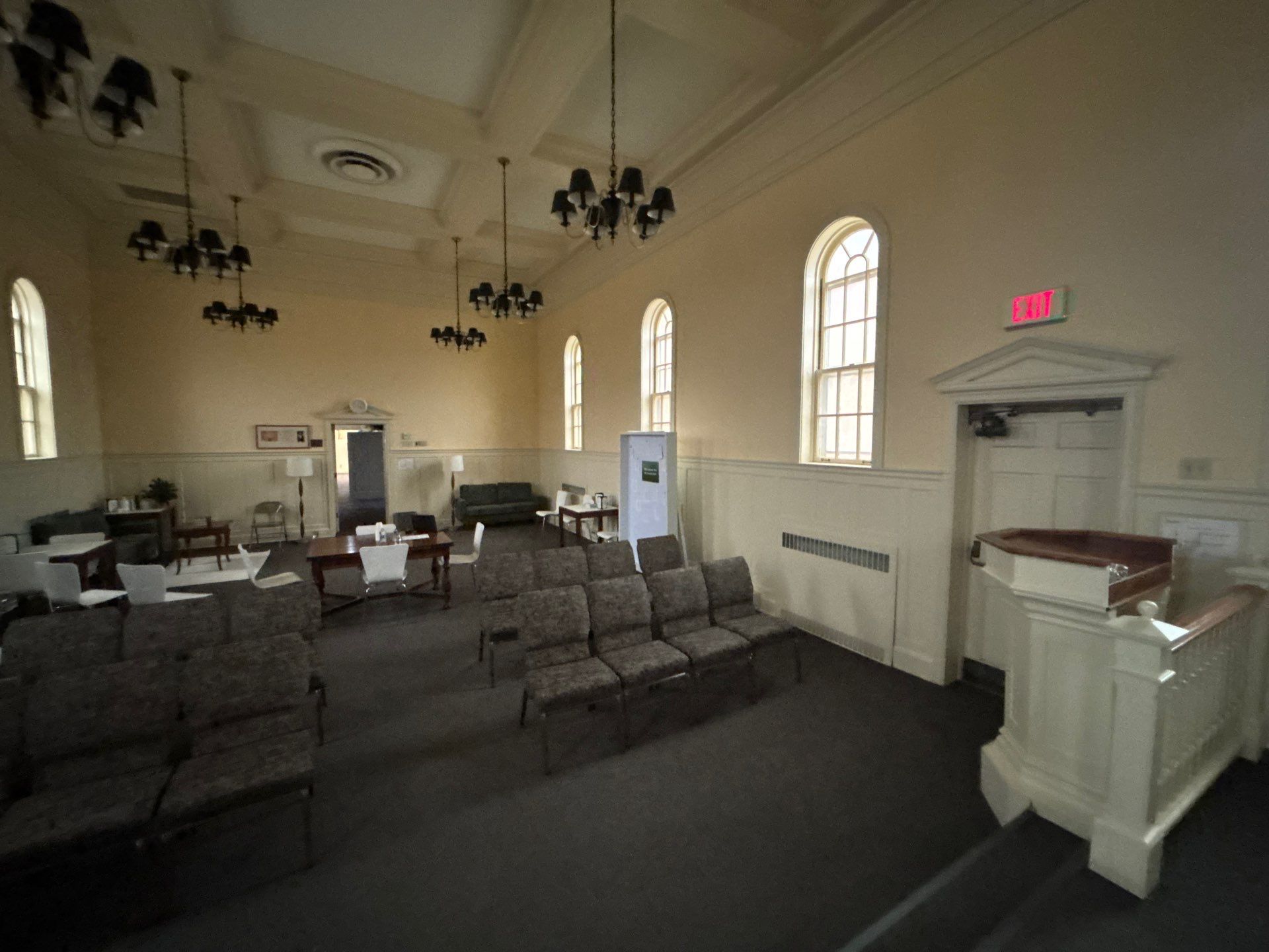 Interior Church Painting and Sanctuary Refresh in Sioux Falls by Select Painting, Coatings & Garage Cabinets