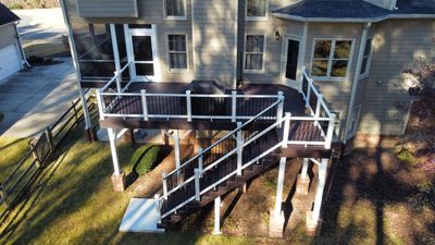 Multi-Level Composite Deck and Screened Porch in Acworth