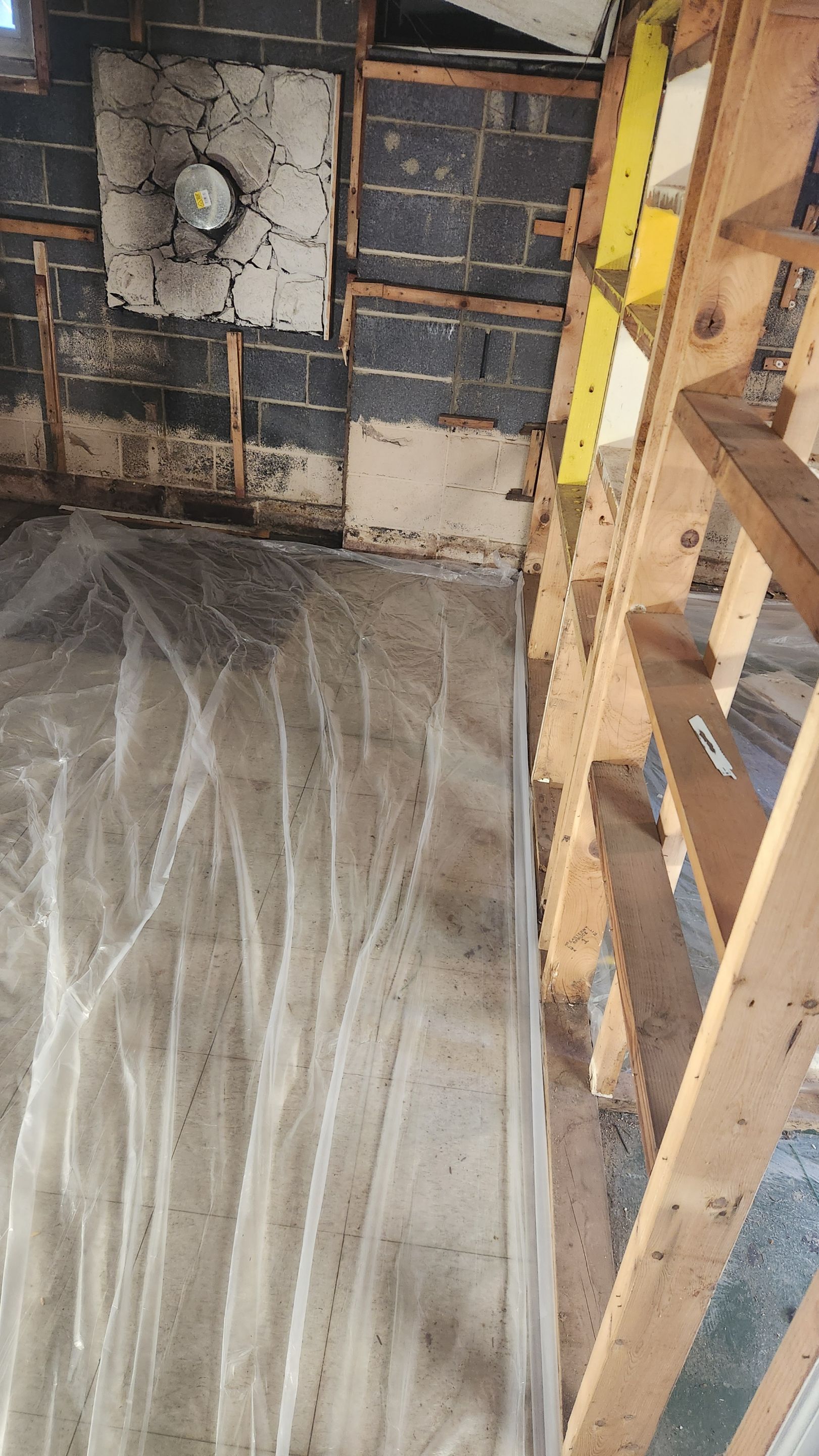 Interior French Drain & Mold Remediation Project in Manville, New Jersey by Pure Service Pro, LLC 