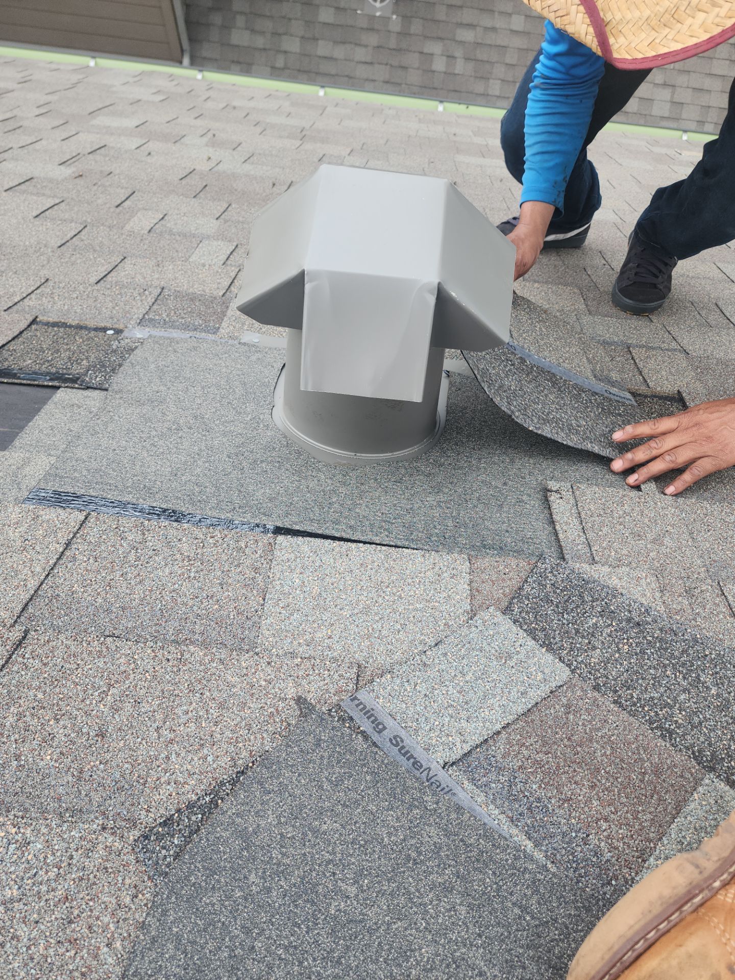 Hail Damage using Owen's Corning Duration (Lifetime) Shingles by Roof Repair Company