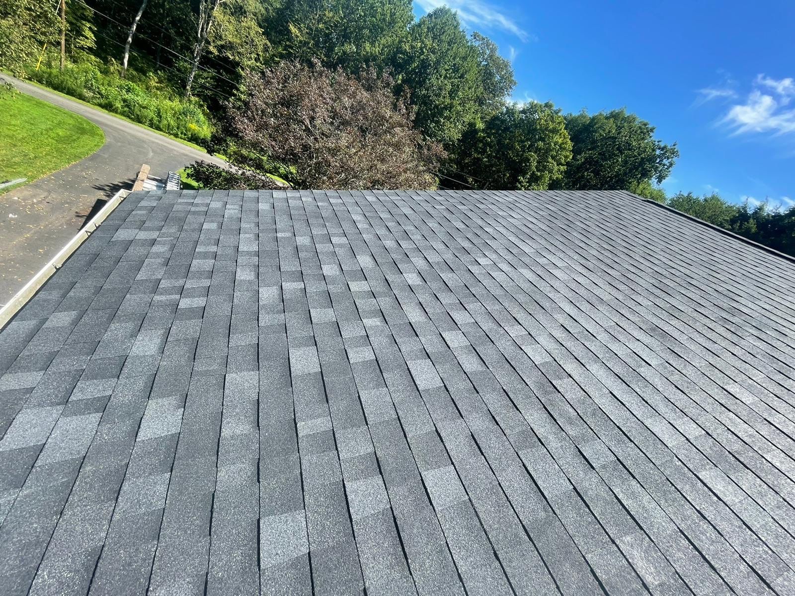 Residential Roofing Installation using Owens Corning TruDefinition Duration AR - Onyx Black & New Siding Using Mainstreet Charcoal Gray by A Plus Exterior