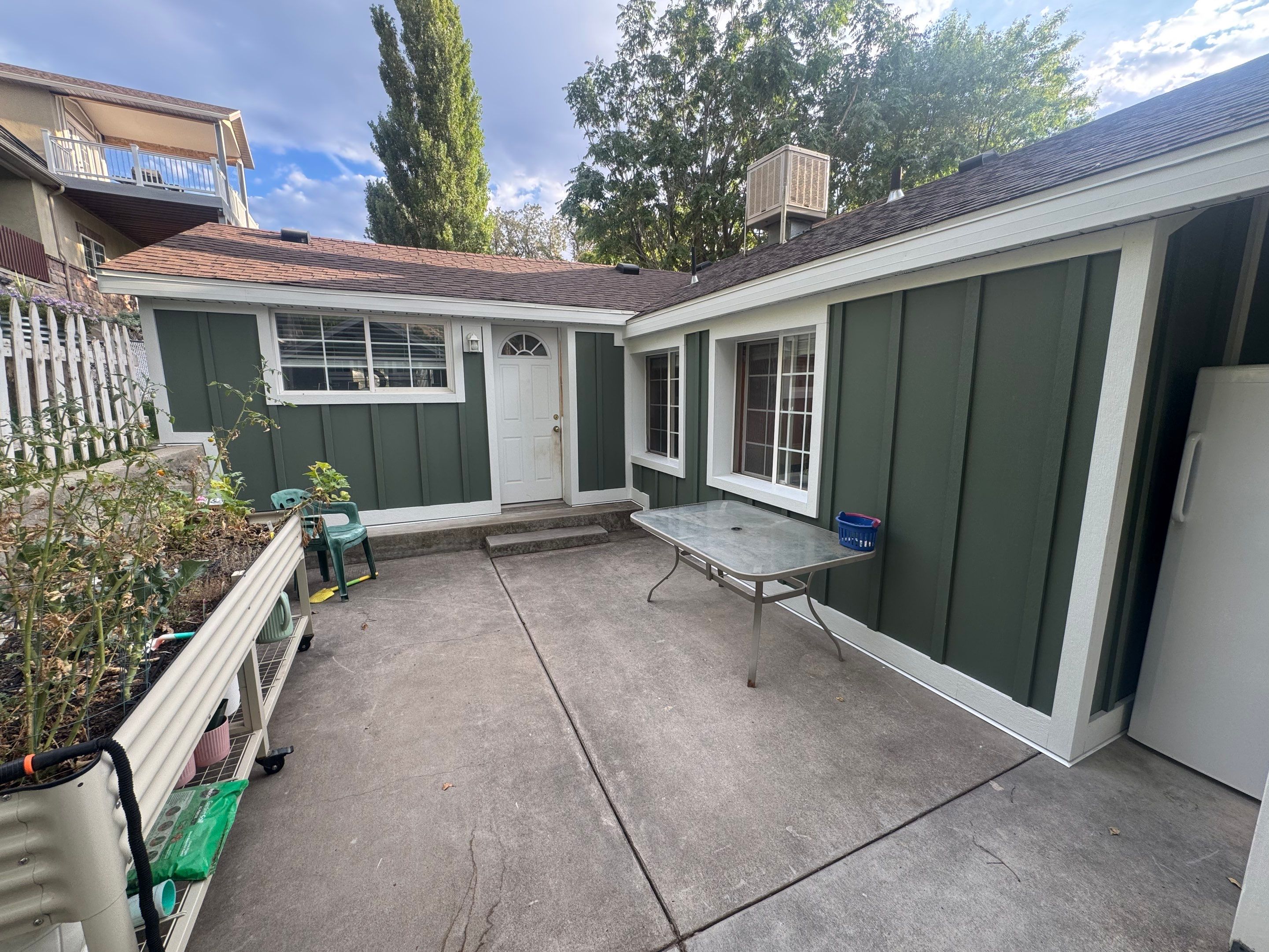 Farmington | Custom Hardie Mixed Siding | Thyme Green & White by Ideal Siding Utah