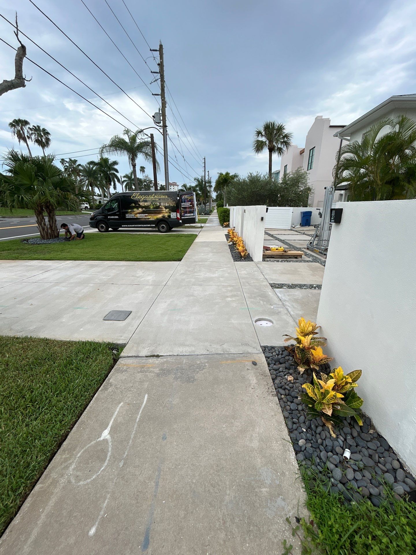Custom Landscape Lighting and Modern Hardscape Installation in St Petersburg by Elegant Accents