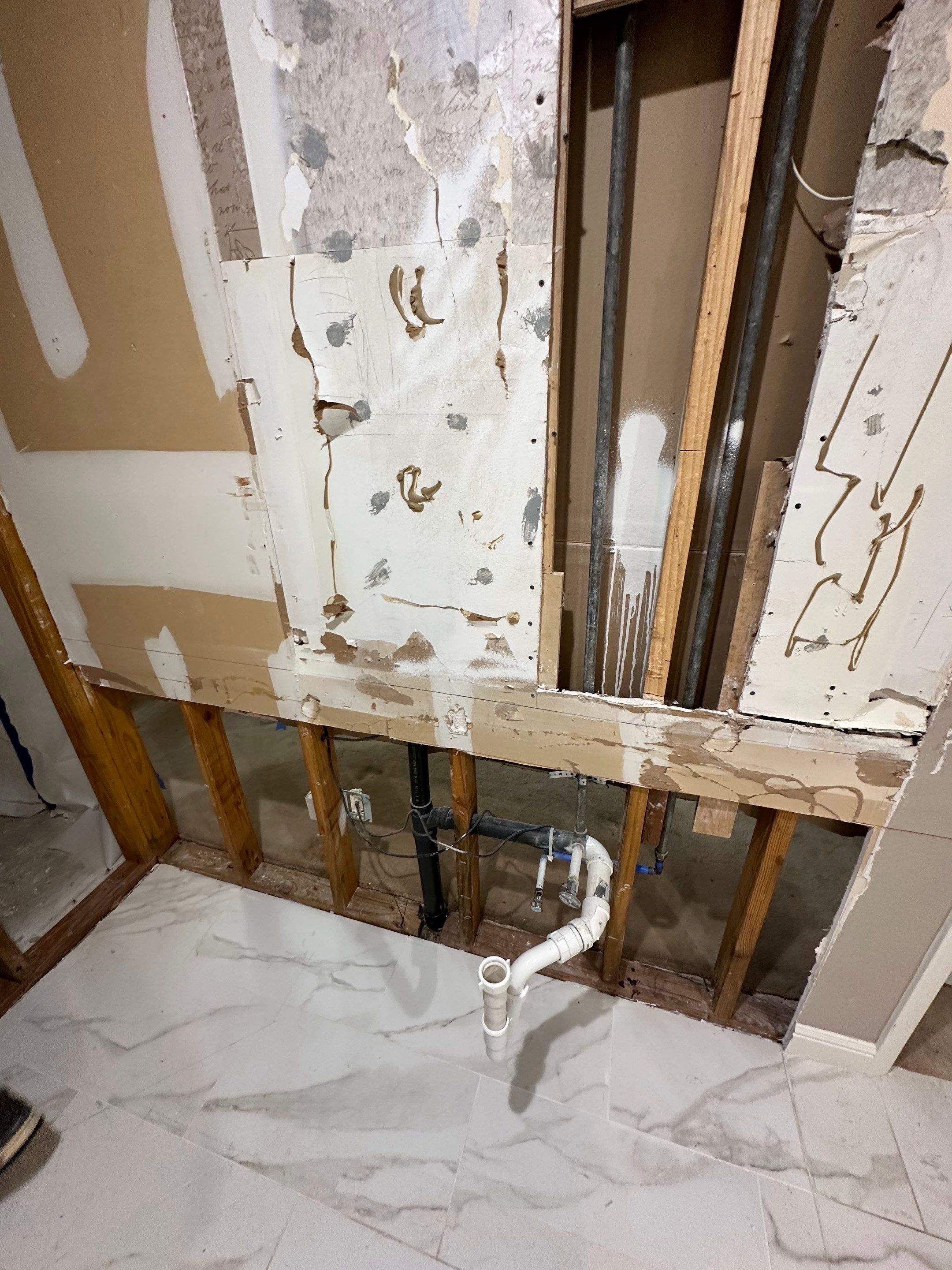 Bathroom Remodel with Water Mitigation Equipment | LT Contractors by L&T General Contractors and Restoration INC