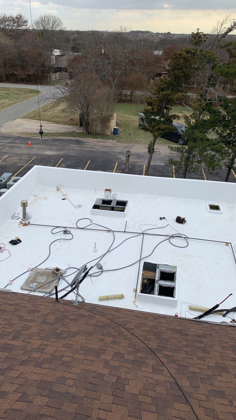 Full Commercial Roof Replacement using GAF Products in Anna Texas by Elite Roofing LLC