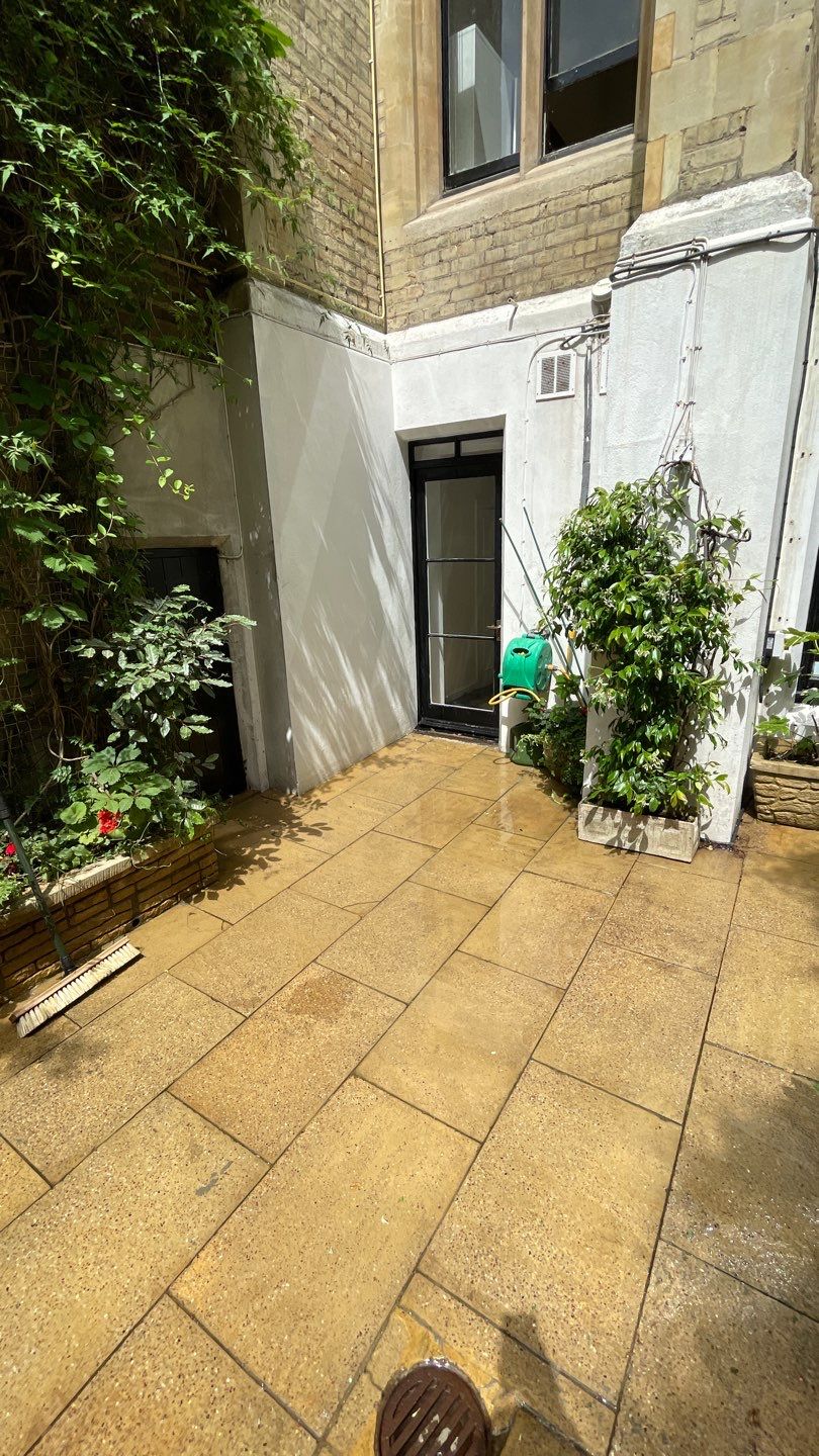Basement garden patio and render clean by Ges Exterior Cleaning ltd