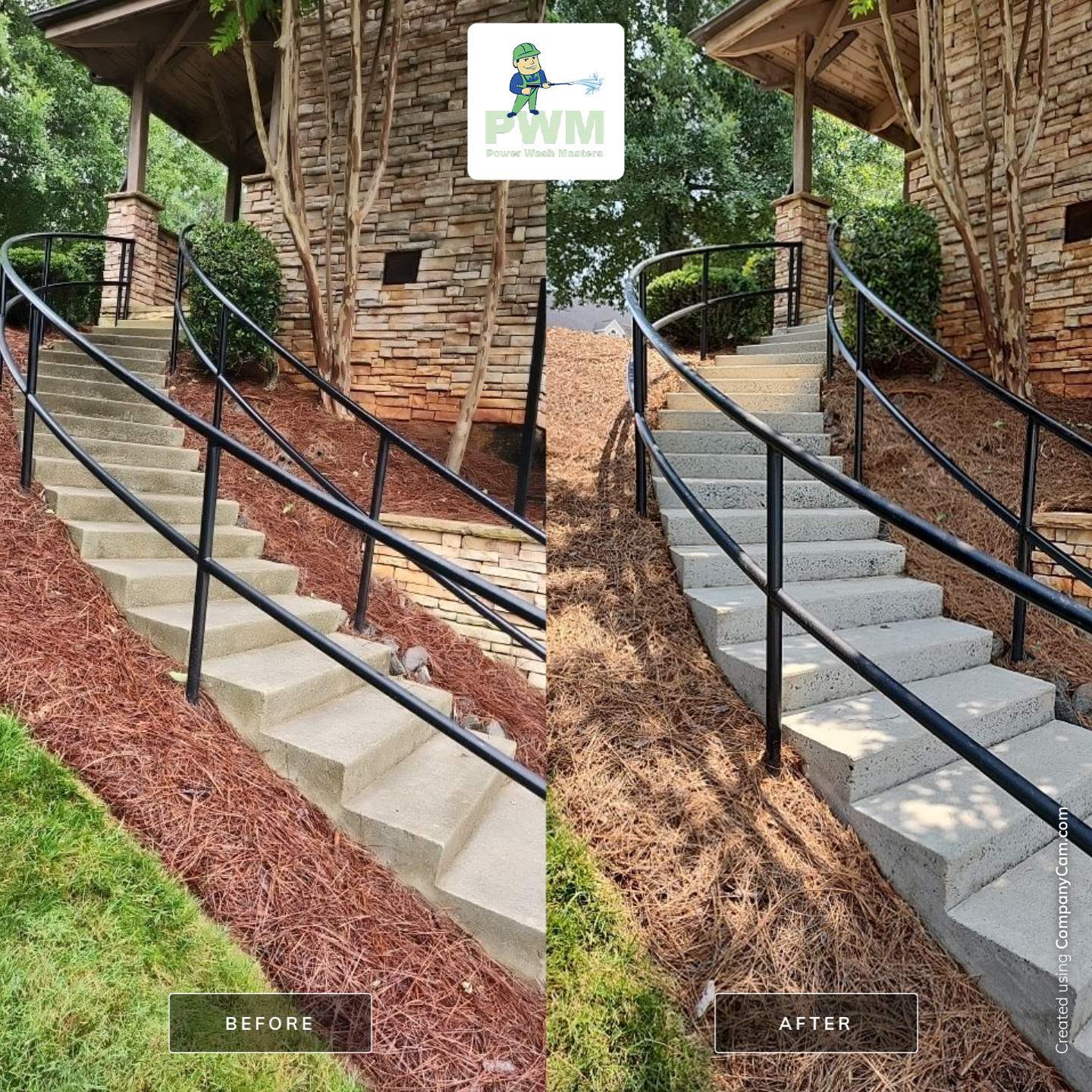 concrete Clean using cleaner by Power Wash Masters LLC