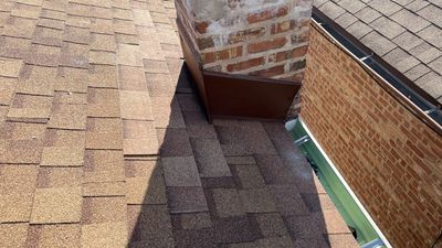 Chimney flashing repair.