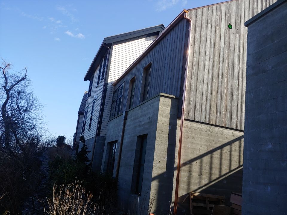 Gutter Installation using 6" Half Round Copper Gutter in Provincetown, MA by Gutter Pro Enterprises