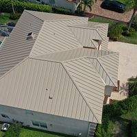 24ga 1.5" Mechanical Seam Sierra Tan by Total Roofing System The Metal Roof Experts