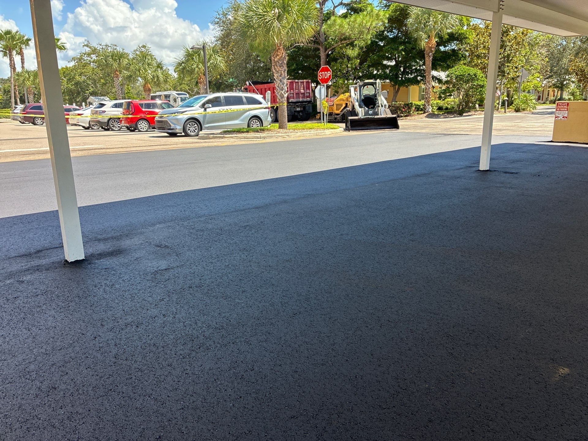 Comprehensive Parking Lot Mill and Overlay with Custom Line Striping in Venice by Everline Coatings & Services - Southwest FL