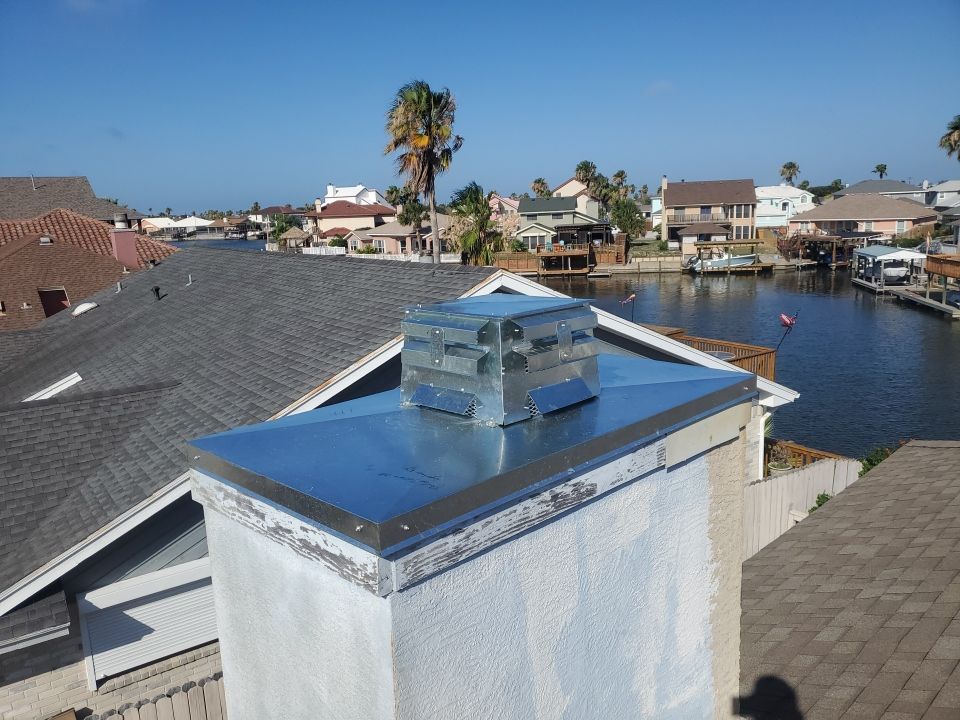 Chimney Cap Replacement with Roof Repairs by Lighthouse Roofing