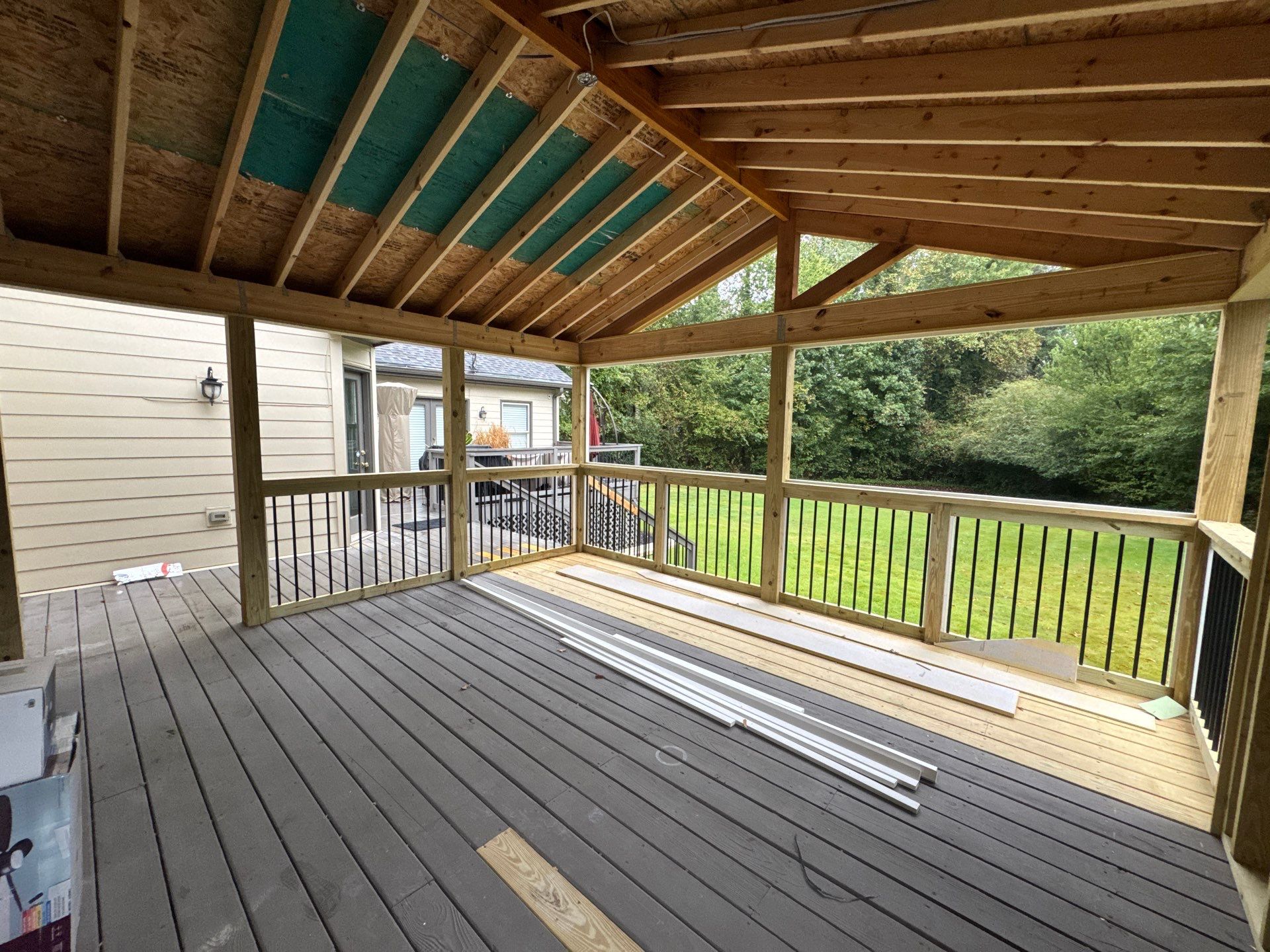 Custom Multi-Level Composite Deck and Screened-In Porch in Marietta by Swift Home Renovations