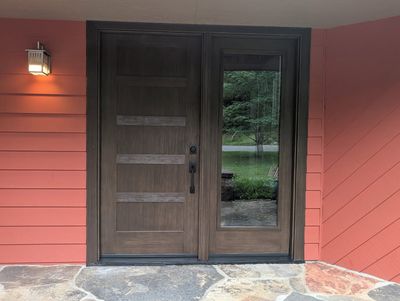 New Six-Panel Front Entry Door and Sidelight Installation in Davidsonville