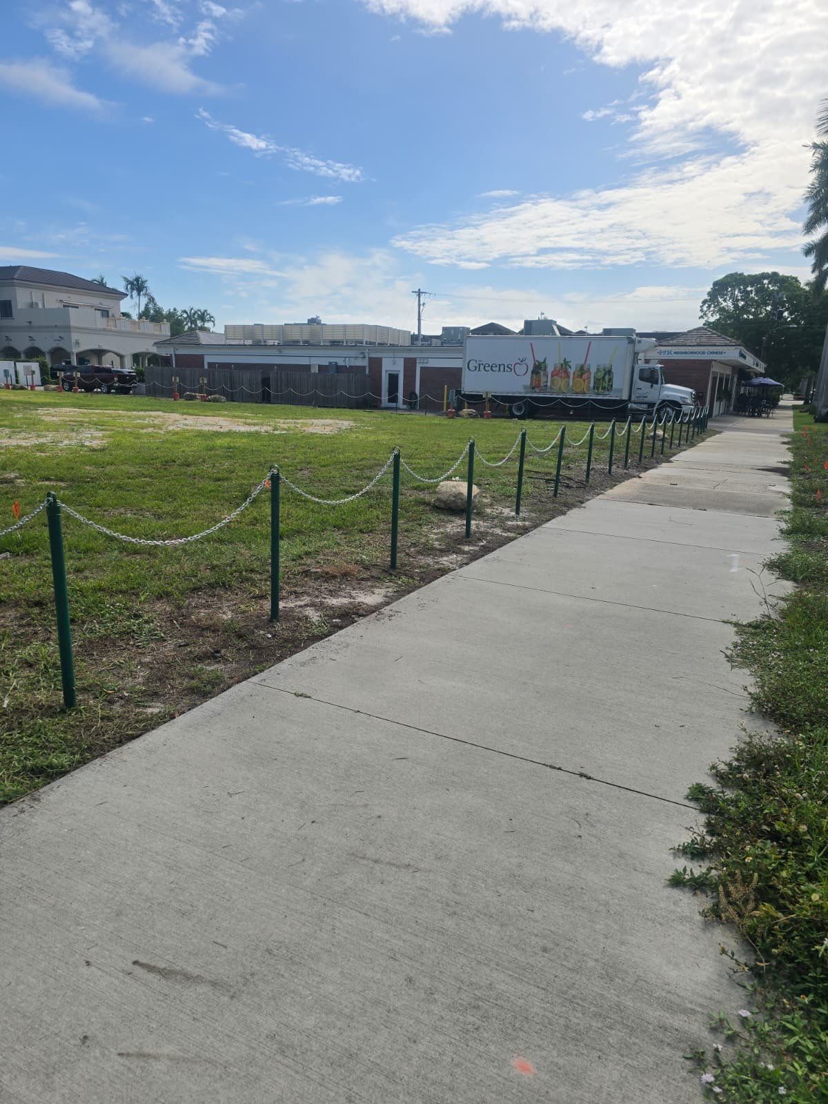 Commercial Post and Chain Fence Installation in Naples by True Fence LLC