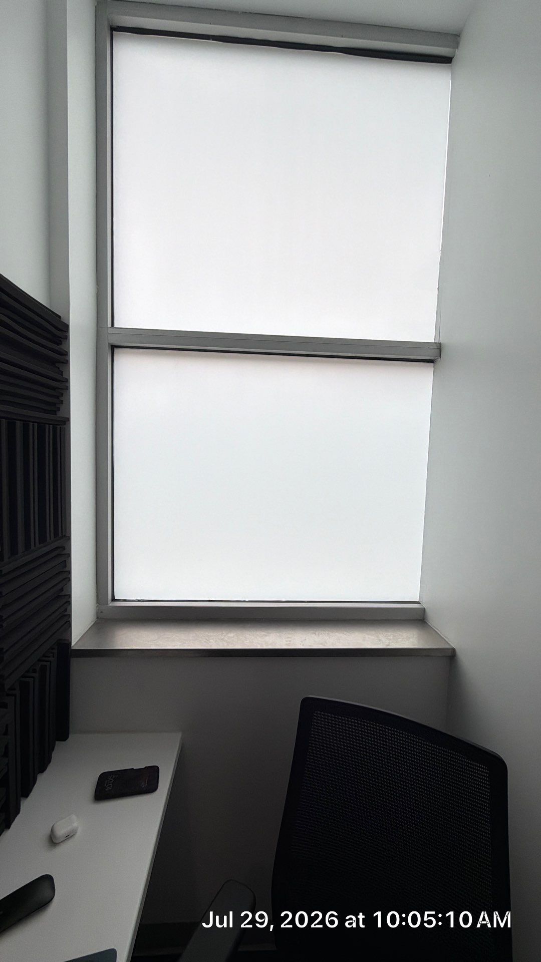 Professional Home Office Setup with Acoustic Wall Panels by CompanyCam Sales Demo