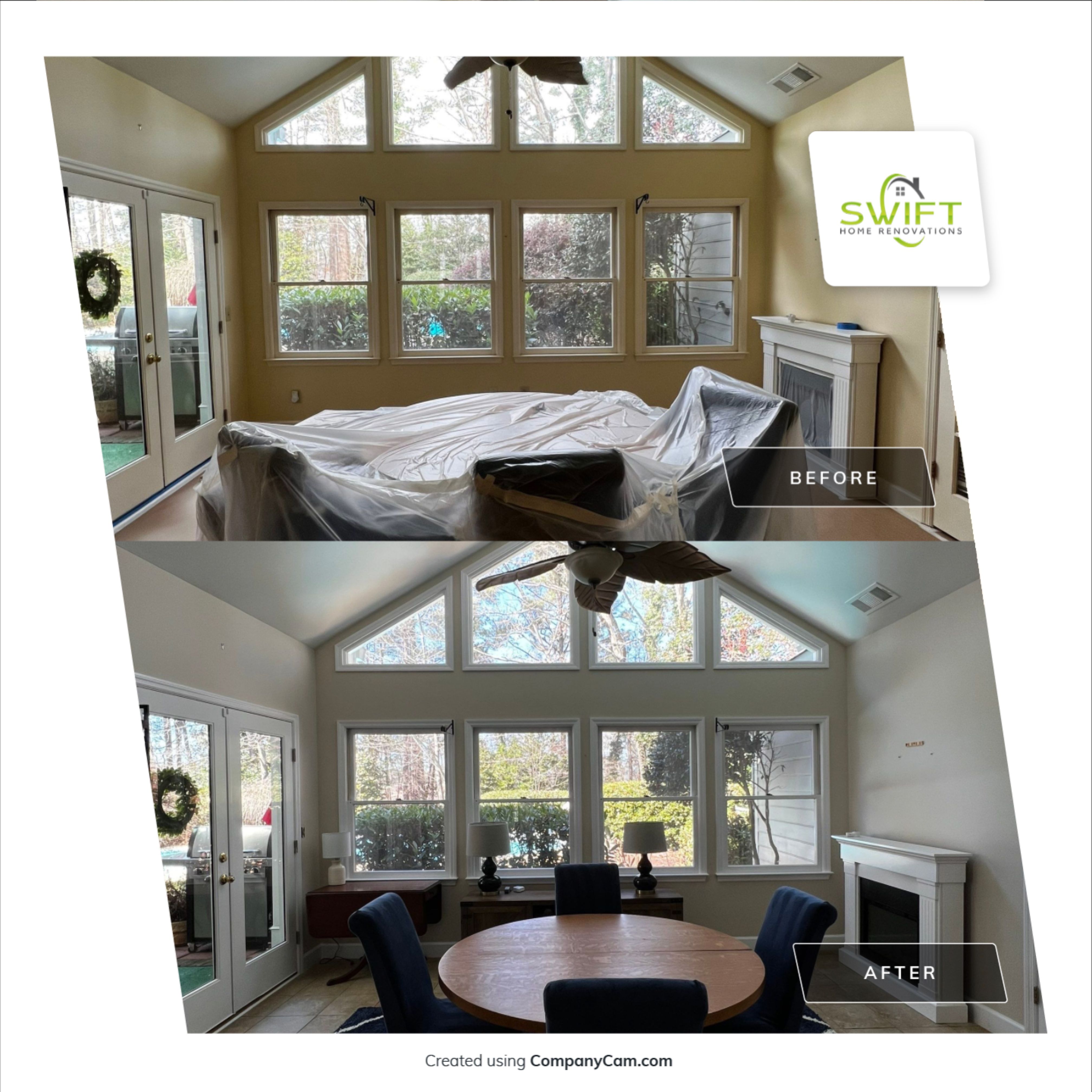 Comprehensive Interior Painting and Cabinet Refresh in Marietta by Swift Home Renovations