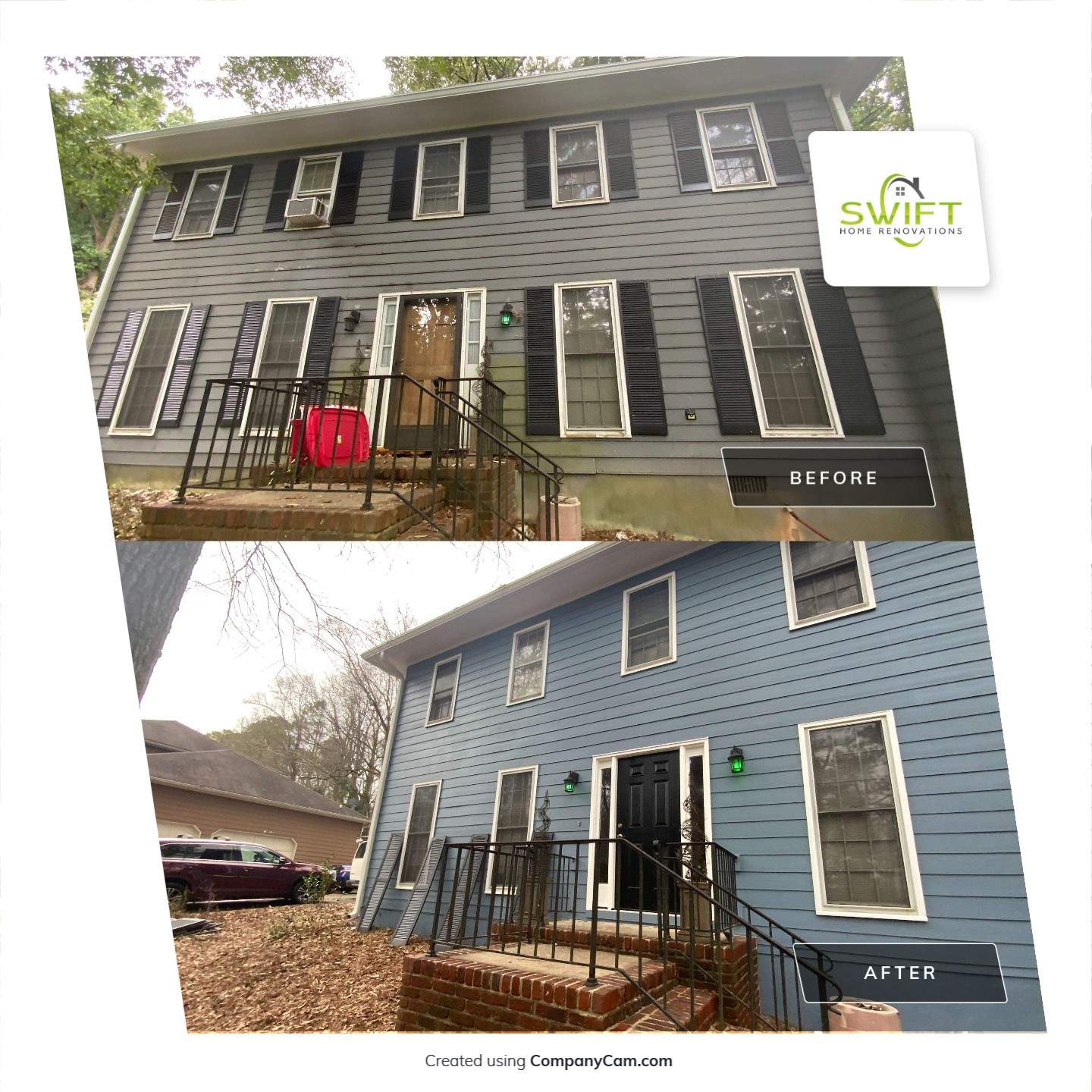 Full Exterior Siding Replacement and Trim Update in Lilburn Georgia by Swift Home Renovations