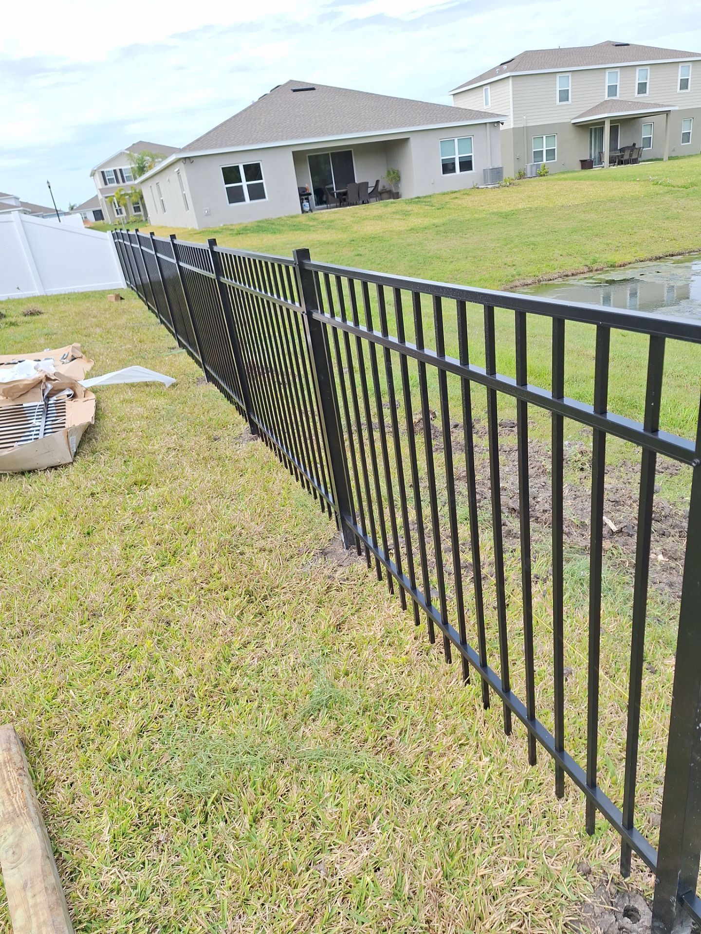Vinyl Fence Installation using Vinyl Fence and Black 3 Rail Aluminum Fence  by Asap fence and gates, LLC