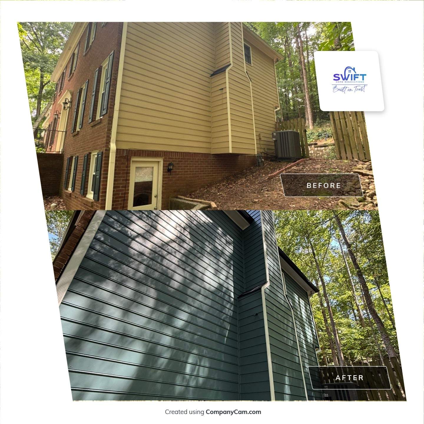 Two-Story Exterior Repainting and Color Transformation in Marietta by Swift Home Renovations