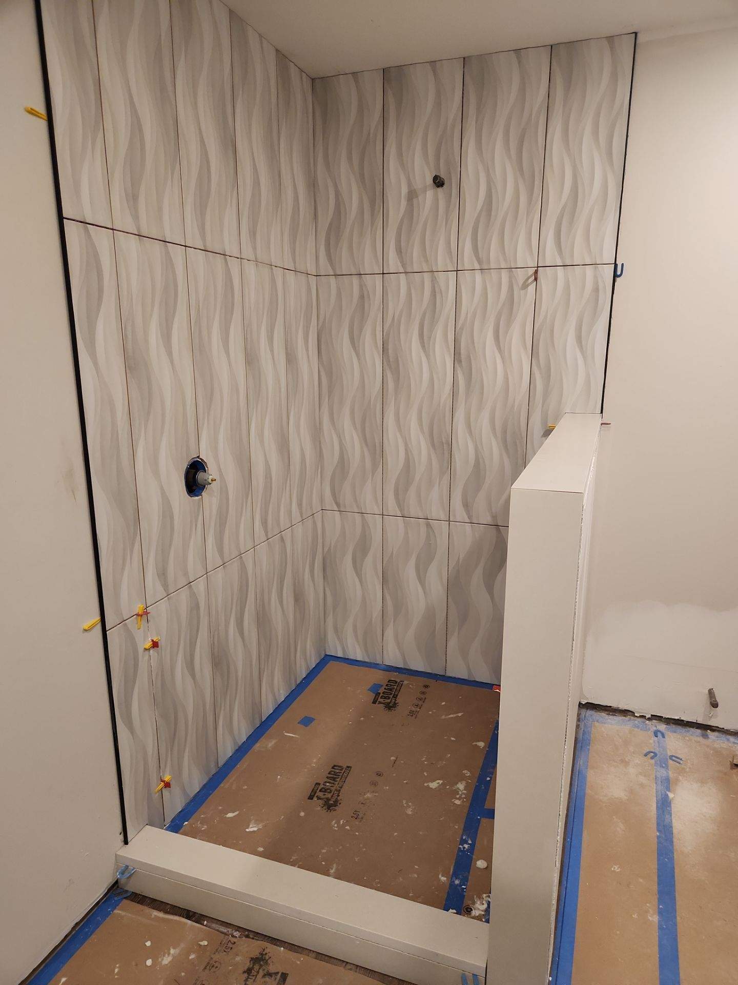Frameless Shower Enclosure w/Header Bar by Cheshire Glass Company