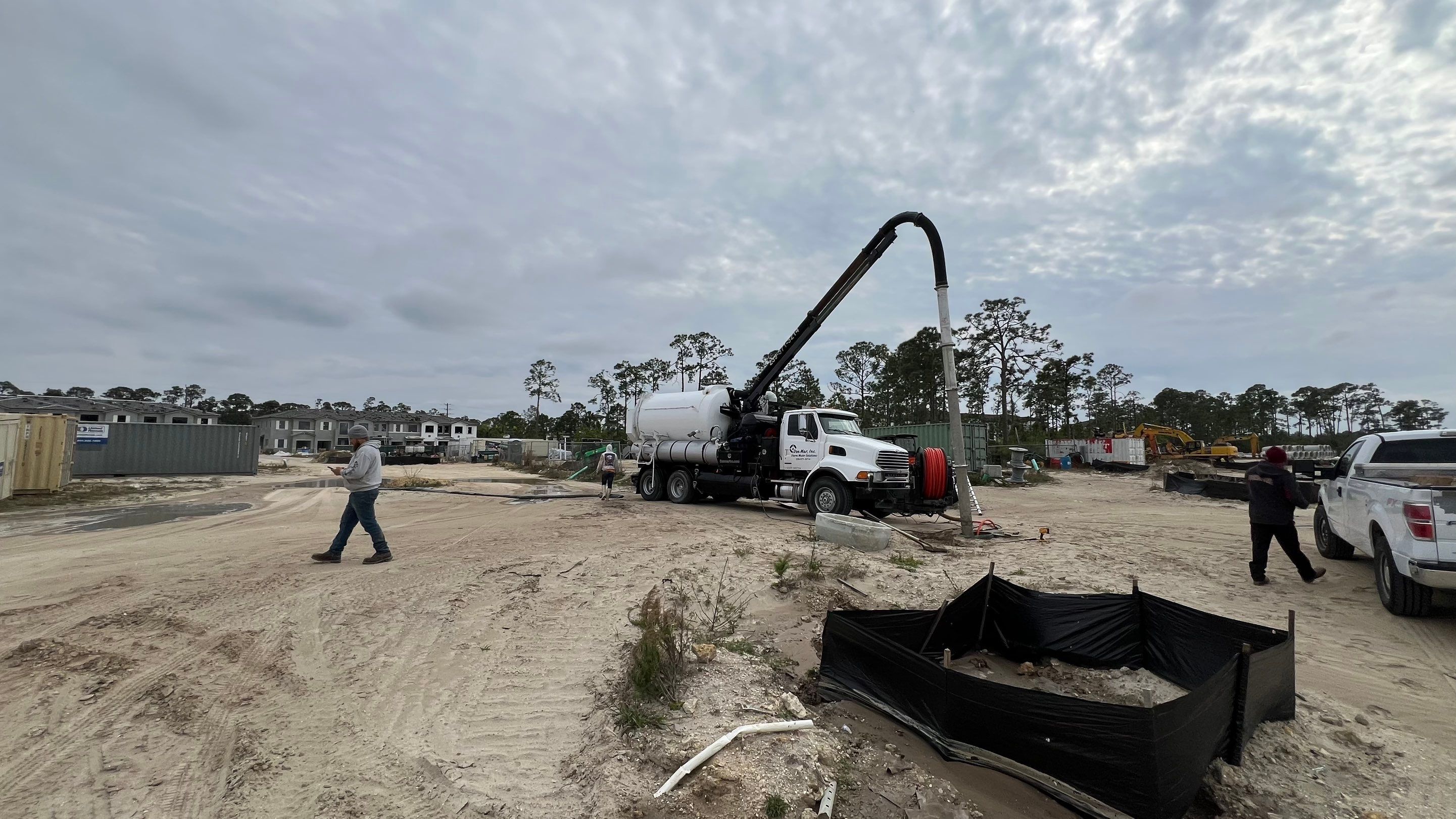New Residential Construction Community Sewer System Cleaning by Don Mar, Inc. Storm Water Solutions